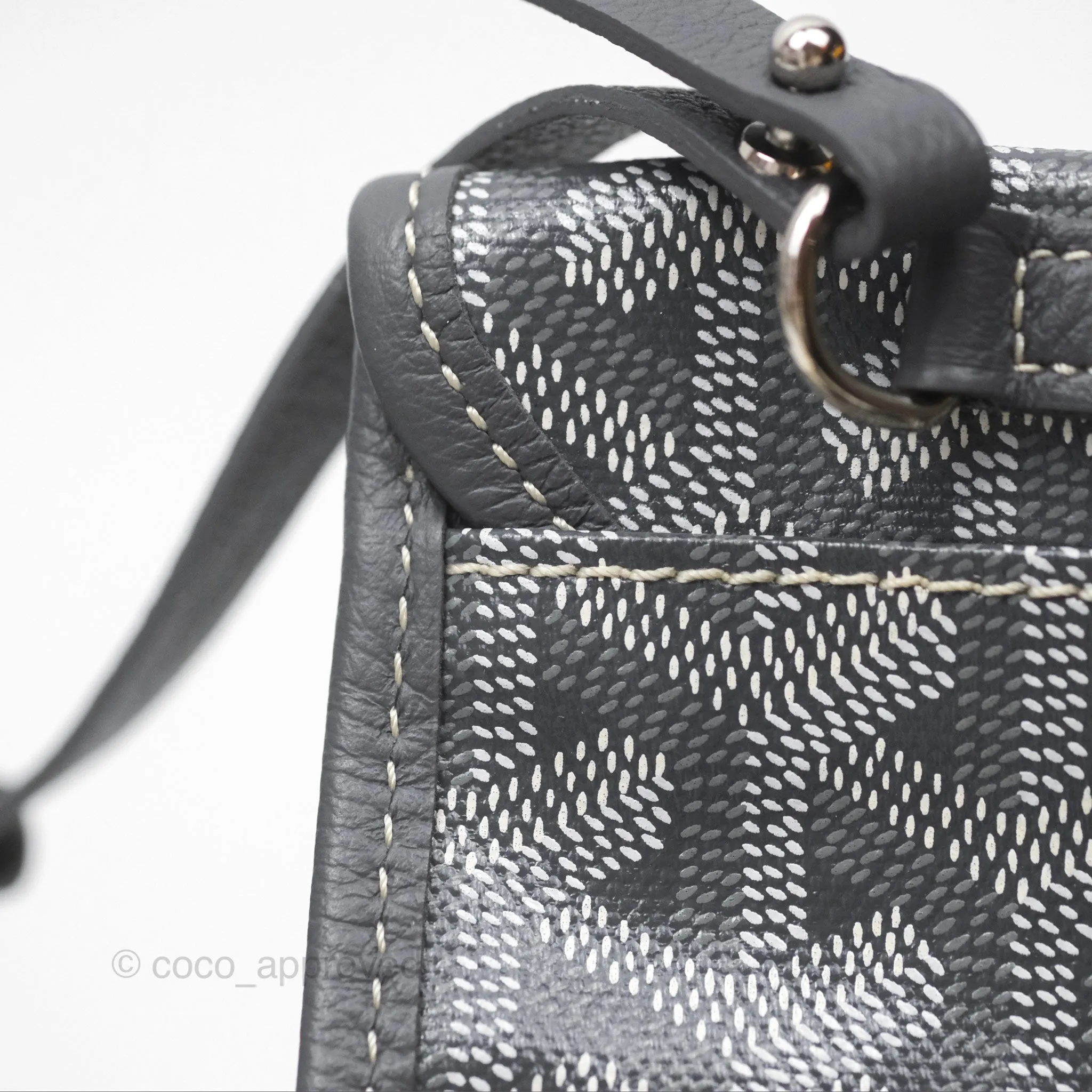 Goyard Bohme Hobo Bag Grey Goyardine Canvas