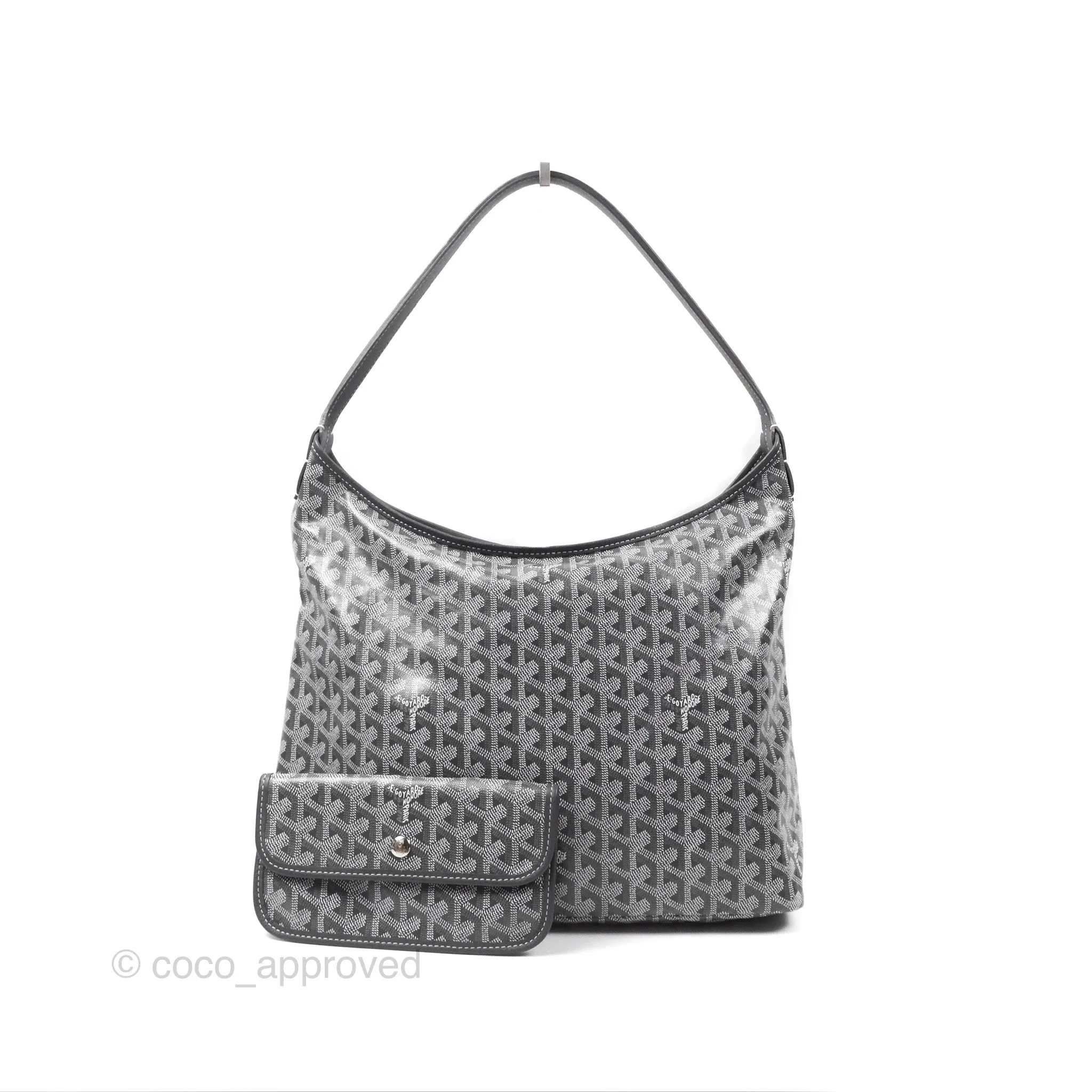 Goyard Bohme Hobo Bag Grey Goyardine Canvas