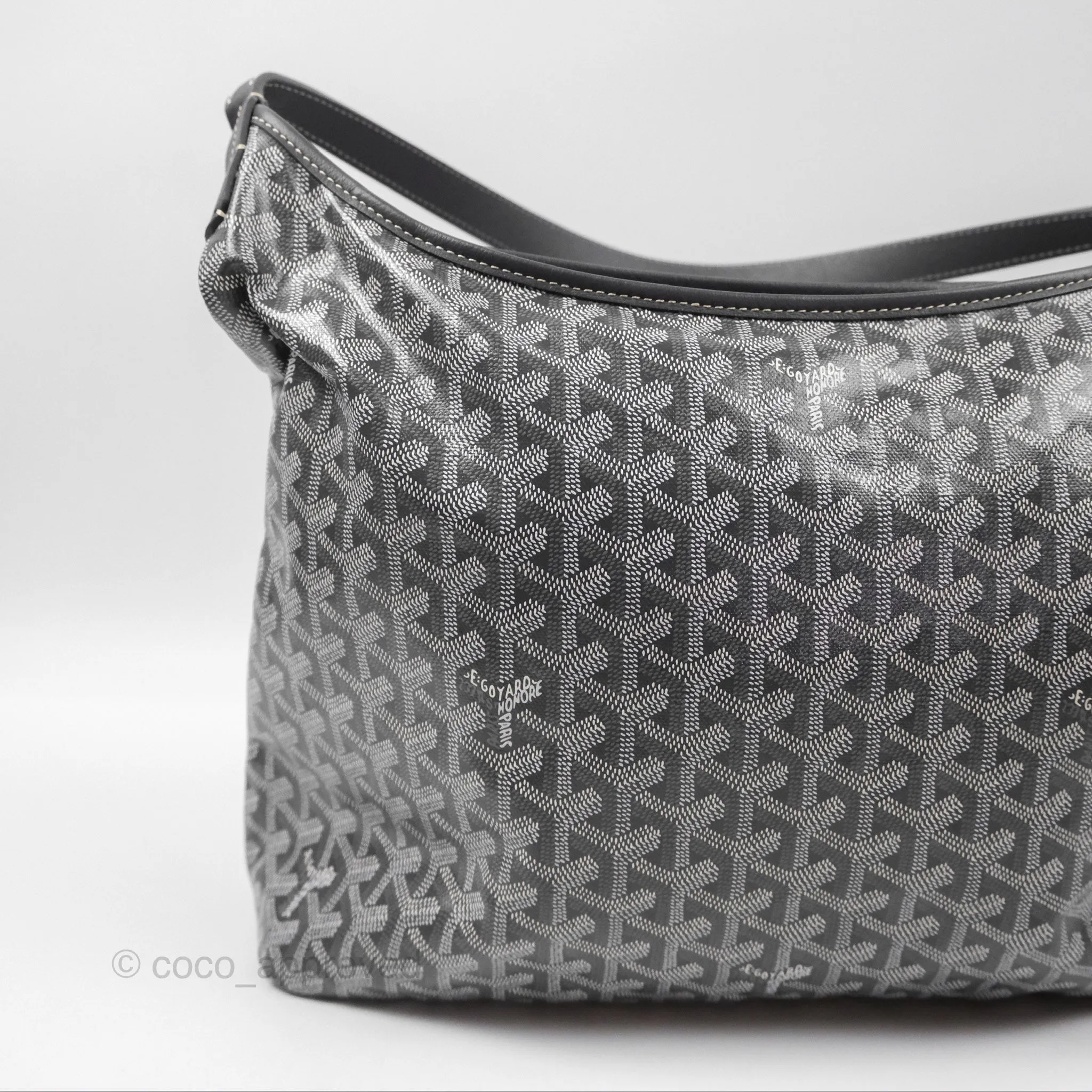 Goyard Bohme Hobo Bag Grey Goyardine Canvas