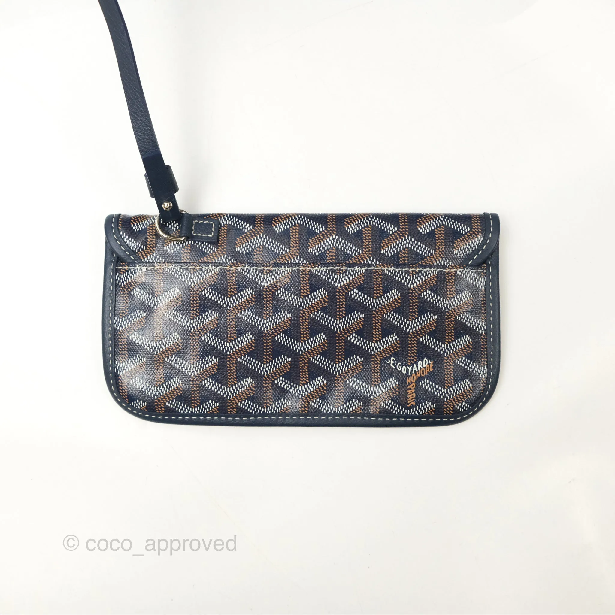 Goyard Bohme Hobo Bag Navy Goyardine Canvas