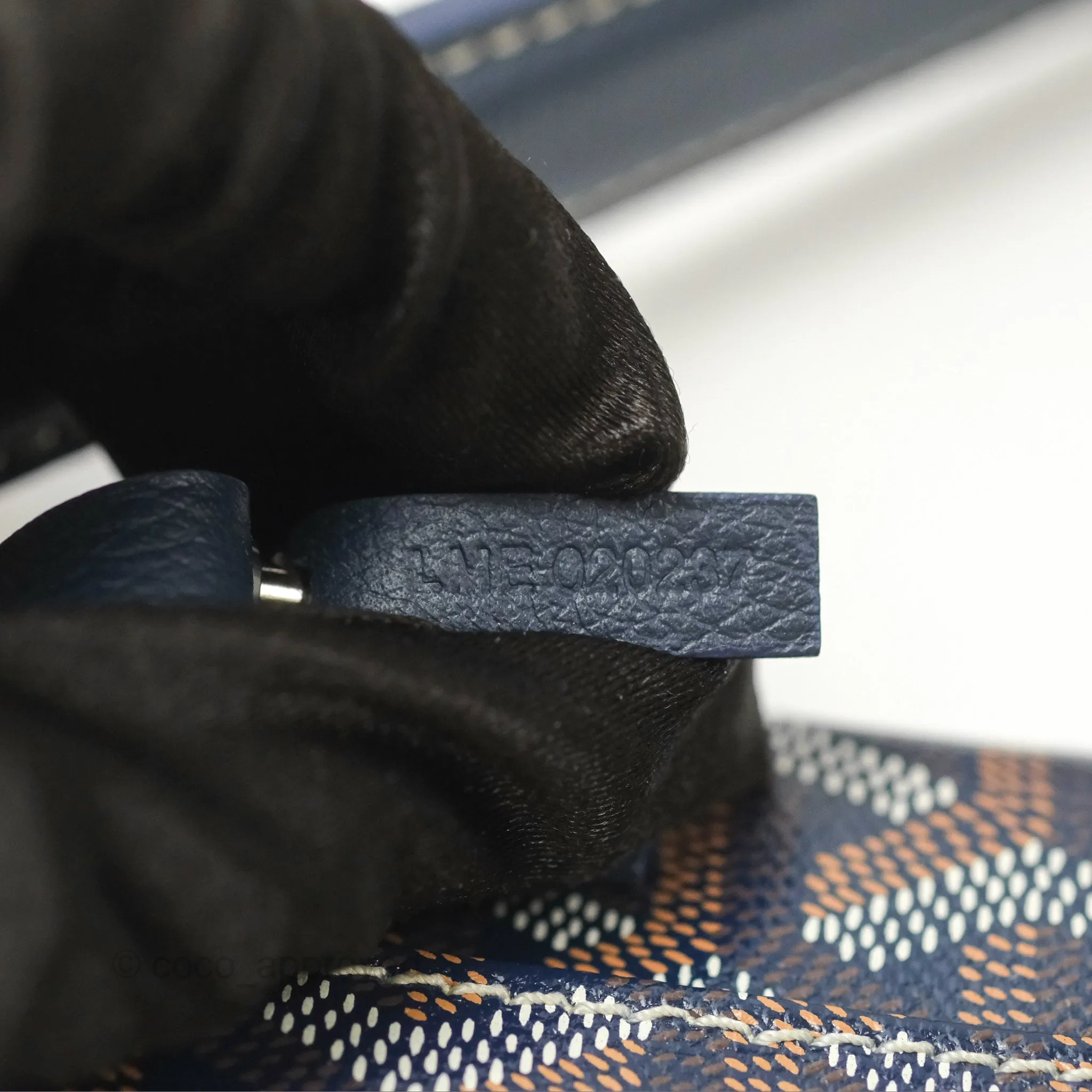 Goyard Bohme Hobo Bag Navy Goyardine Canvas