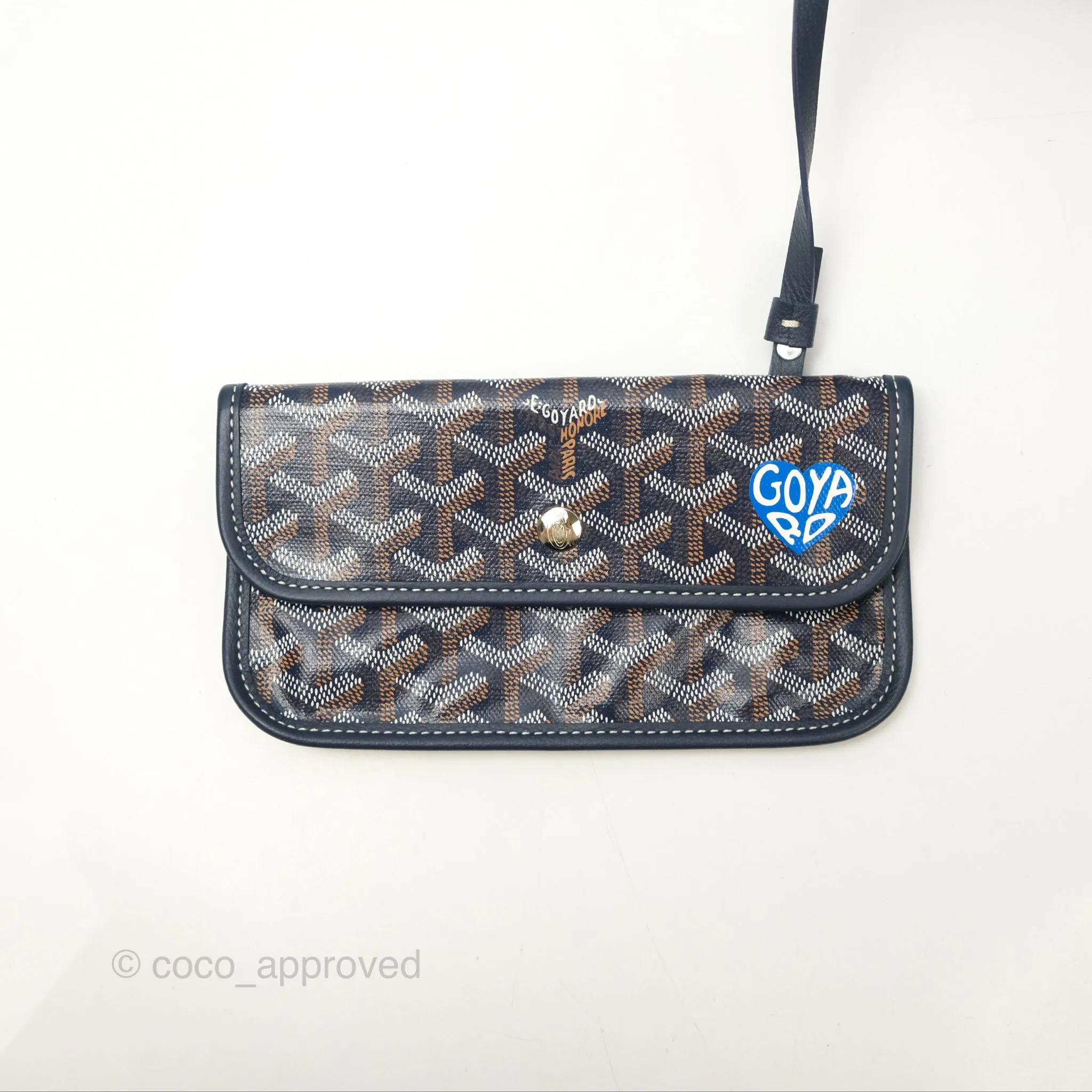 Goyard Bohme Hobo Bag Navy Goyardine Canvas