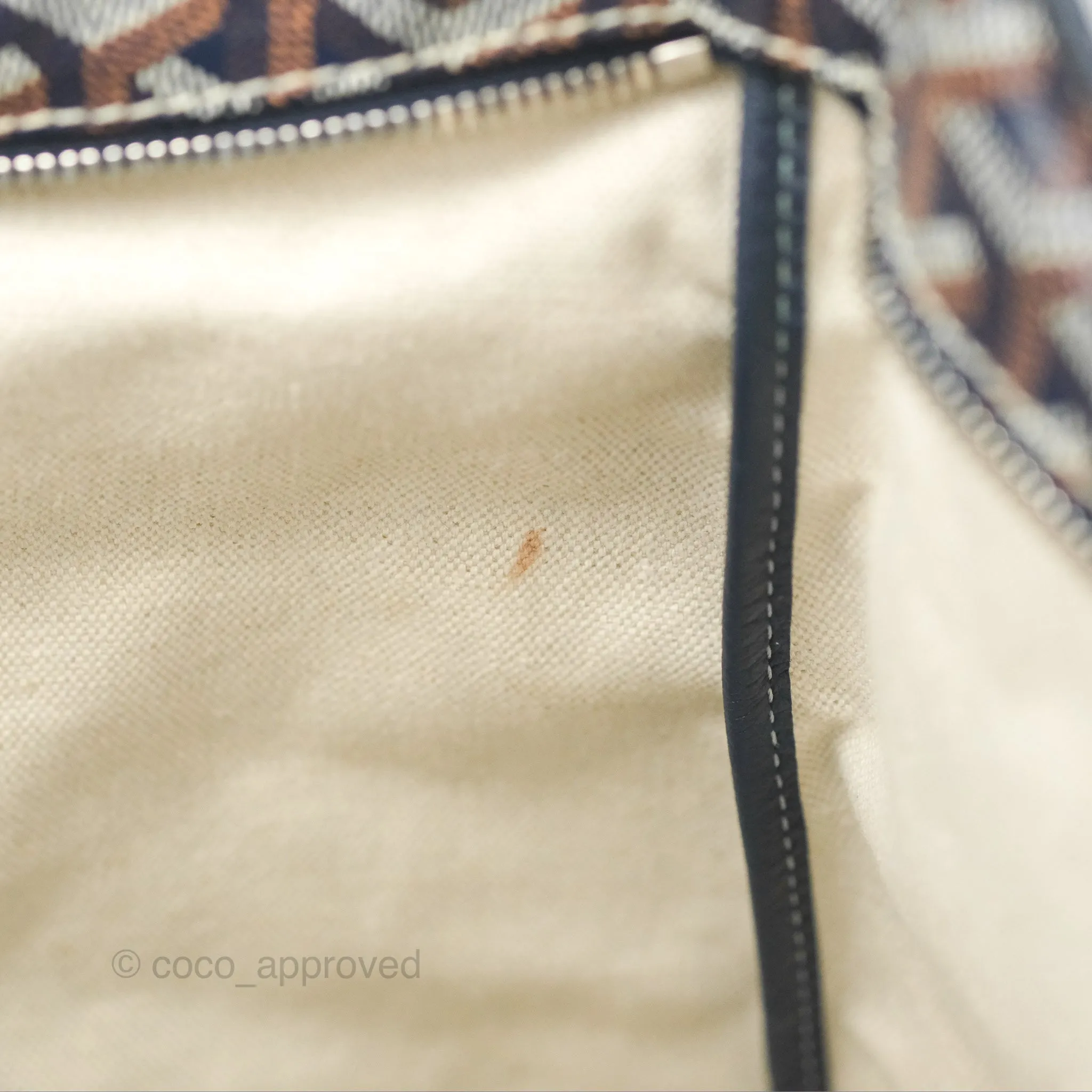 Goyard Bohme Hobo Bag Navy Goyardine Canvas