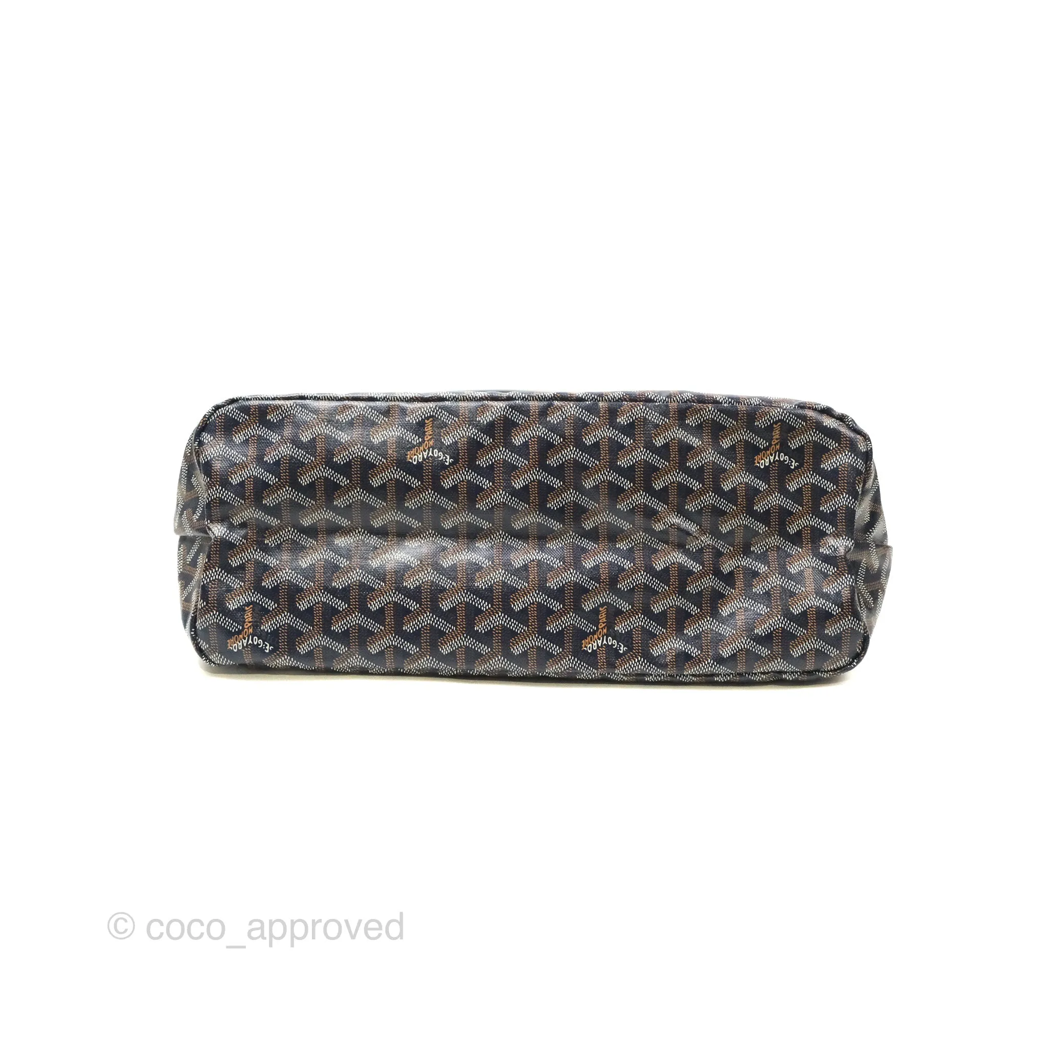 Goyard Bohme Hobo Bag Navy Goyardine Canvas