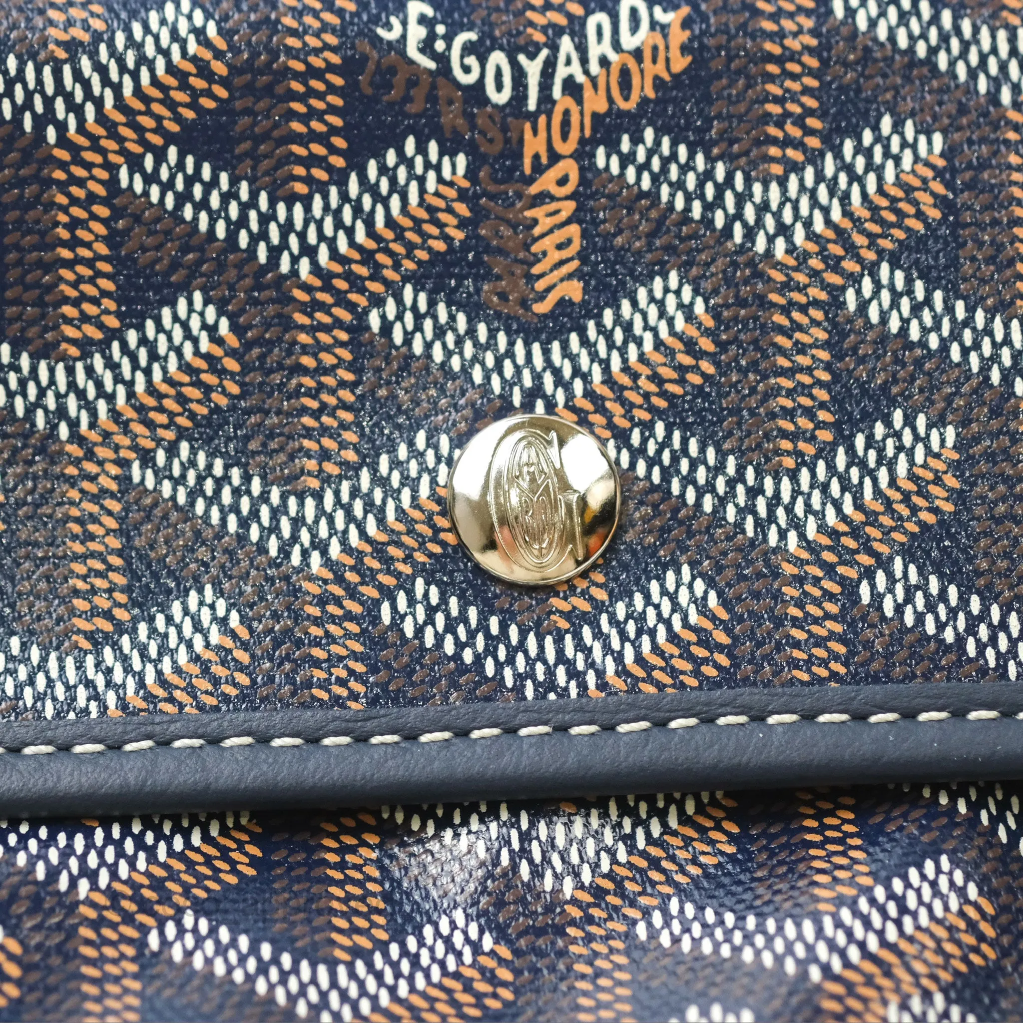 Goyard Bohme Hobo Bag Navy Goyardine Canvas