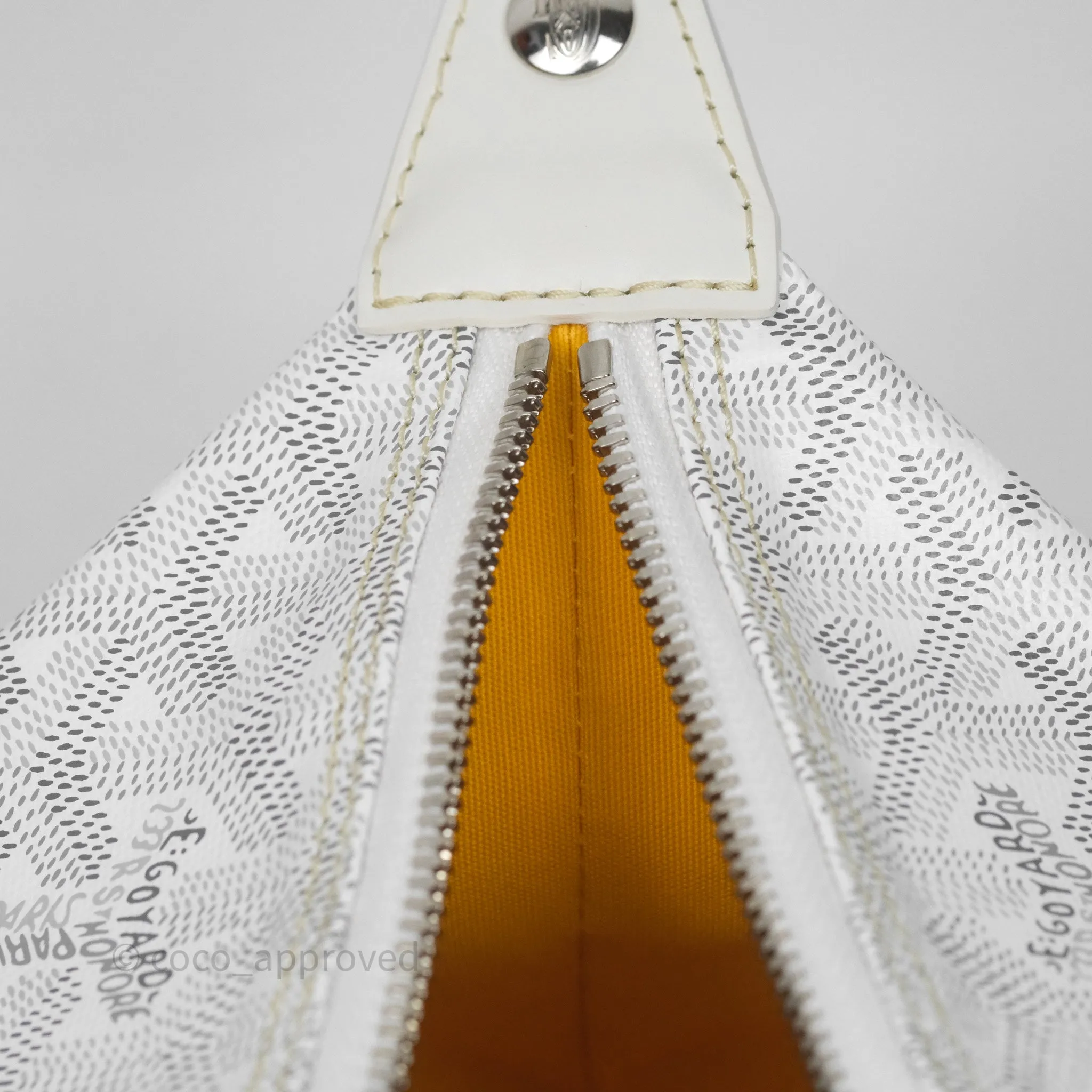 Goyard Bowling 25 Toiletry Bag White Goyardine Canvas