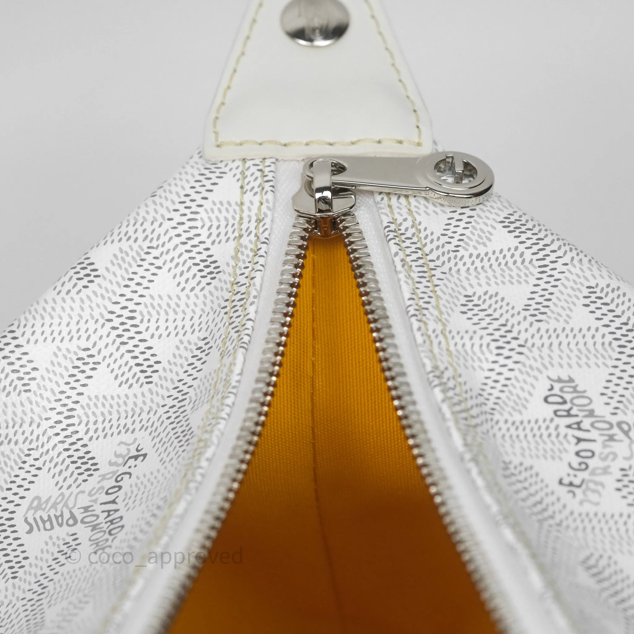 Goyard Bowling 25 Toiletry Bag White Goyardine Canvas