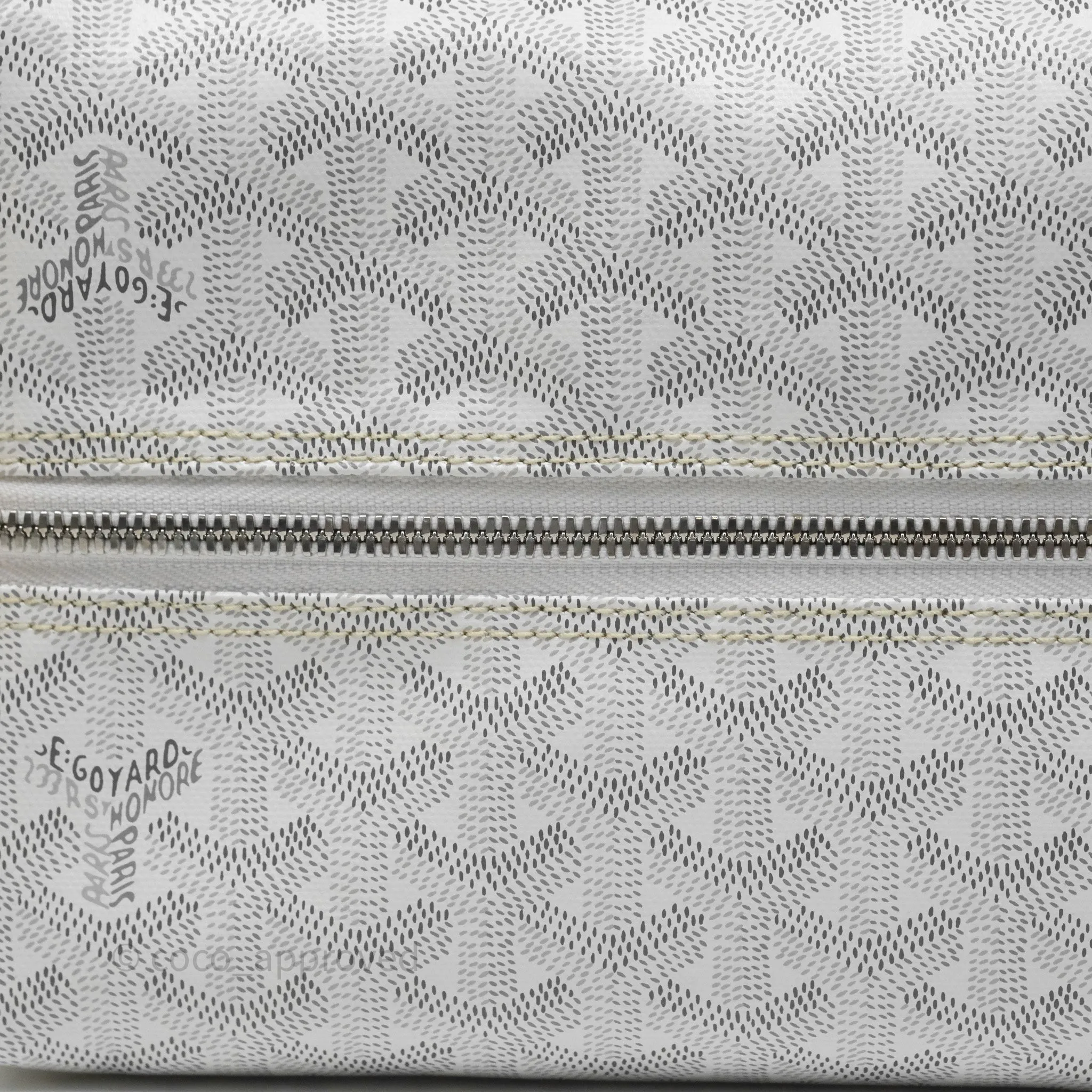 Goyard Bowling 25 Toiletry Bag White Goyardine Canvas