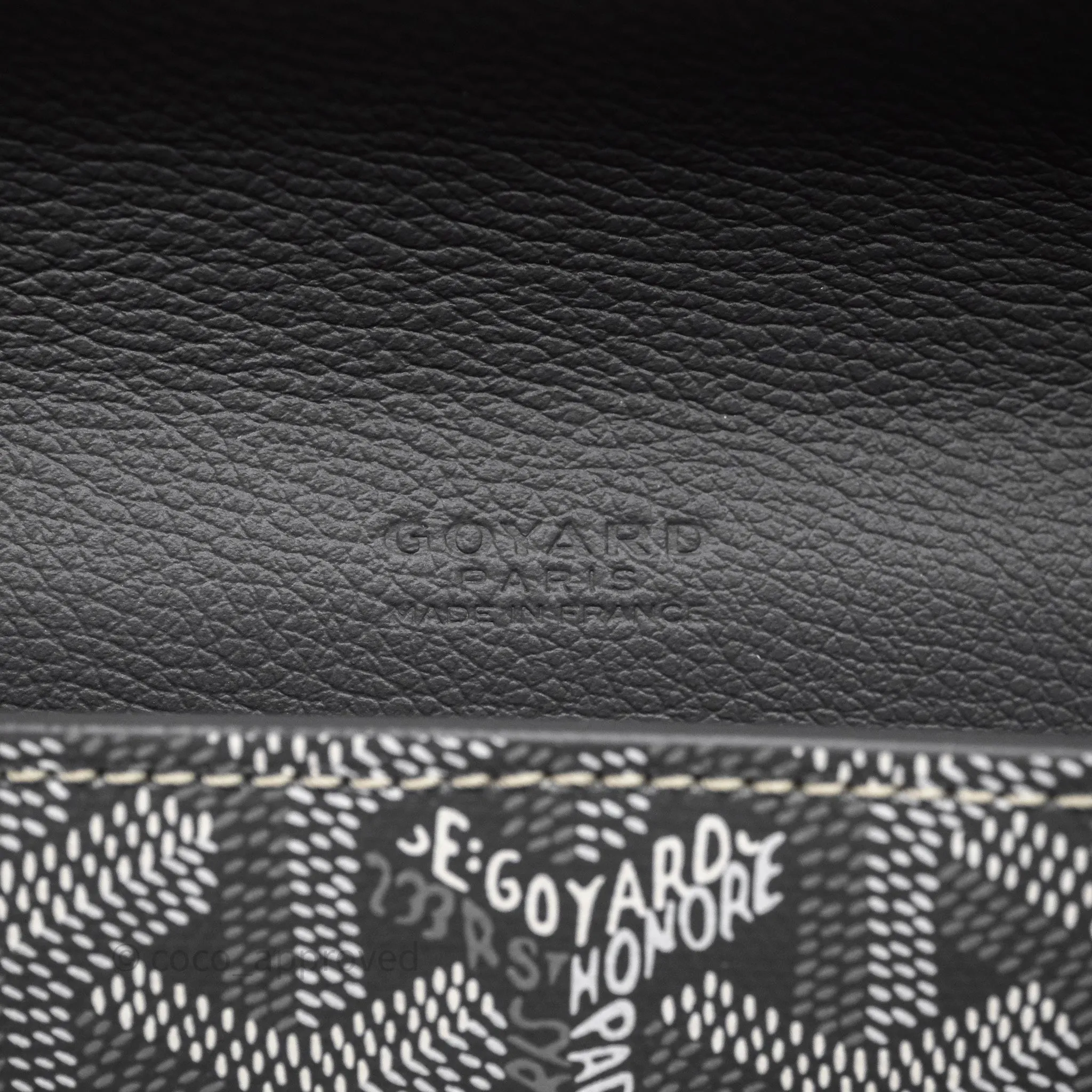 Goyard Chypre Wallet Pouch Chevroches Calfskin Grey