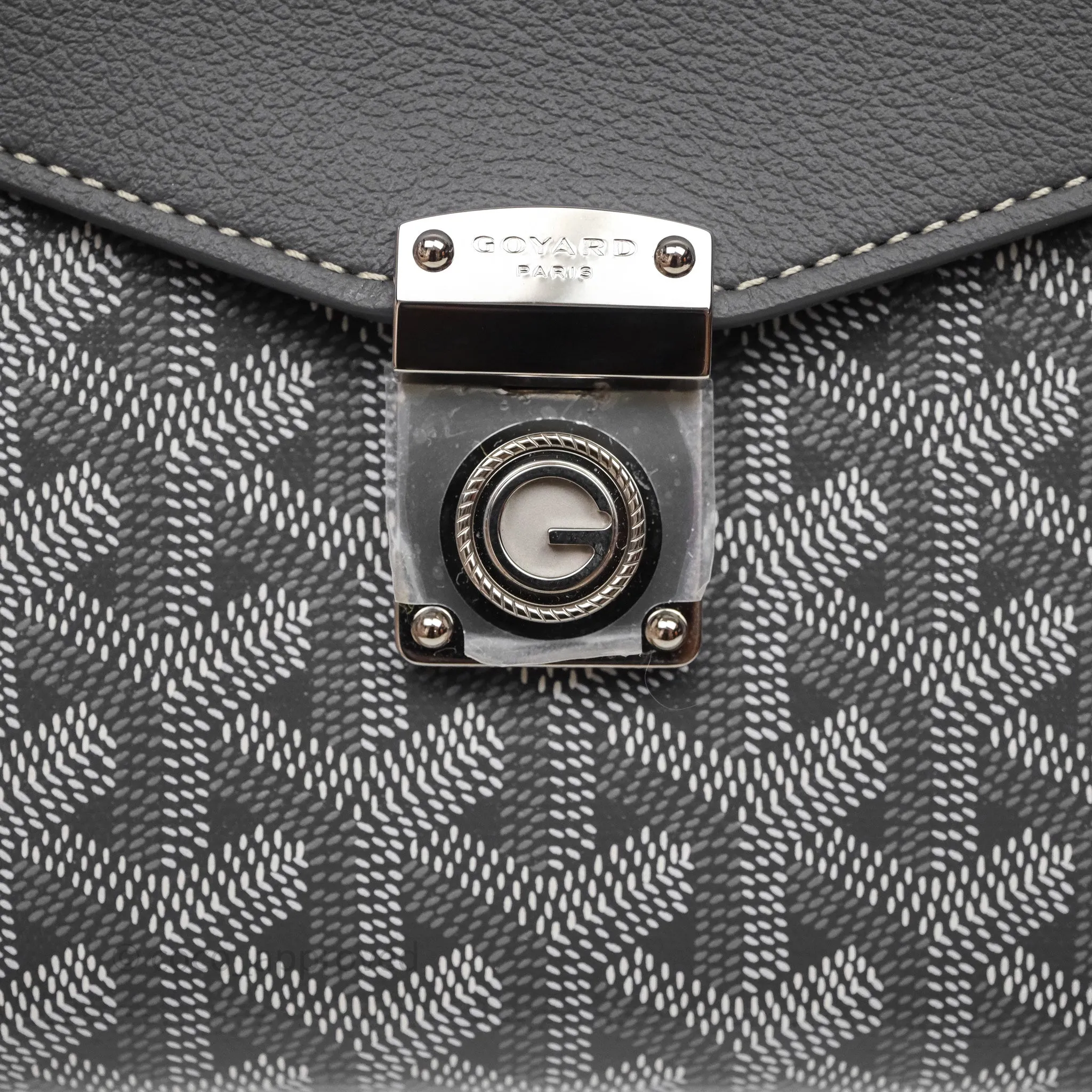 Goyard Chypre Wallet Pouch Chevroches Calfskin Grey