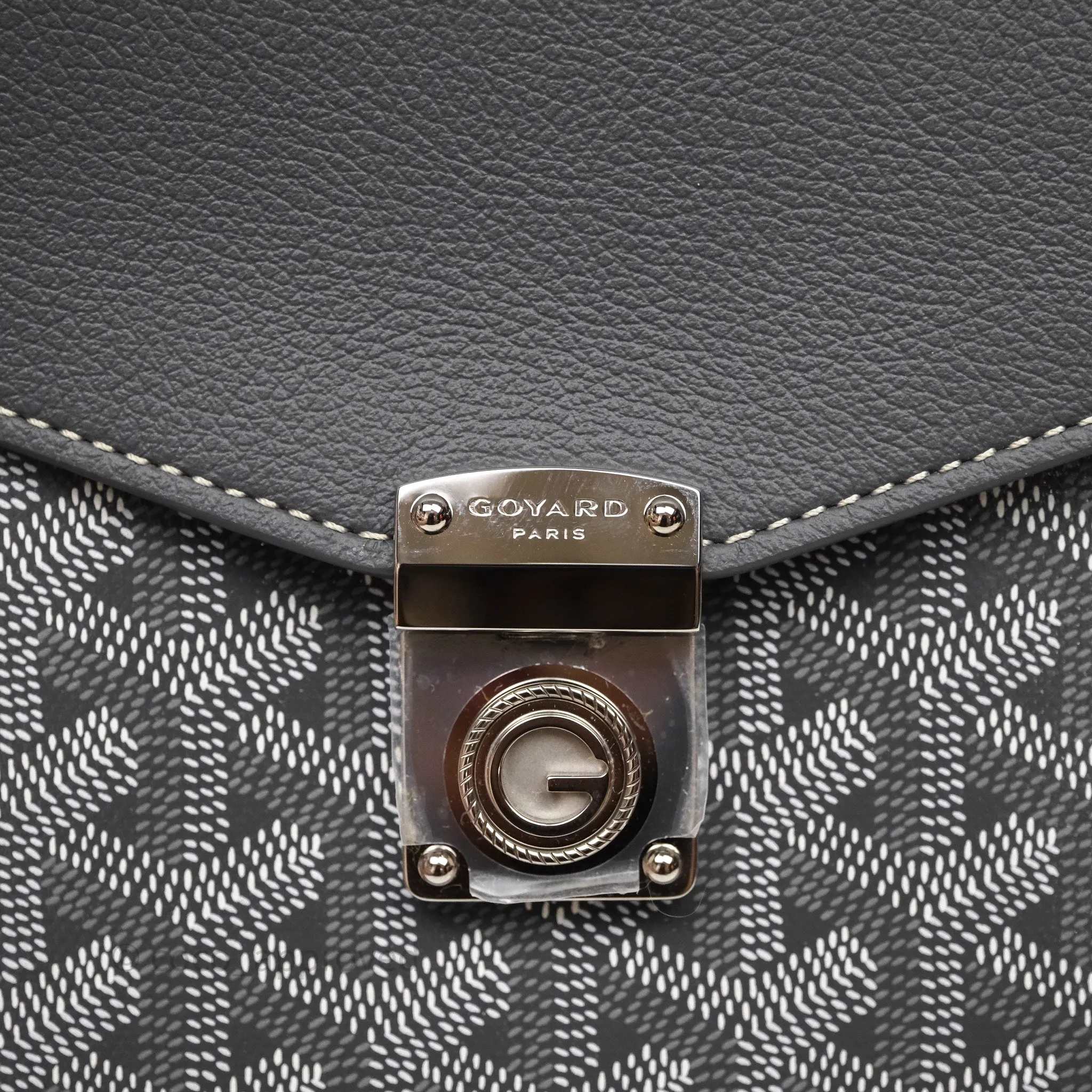 Goyard Chypre Wallet Pouch Chevroches Calfskin Grey