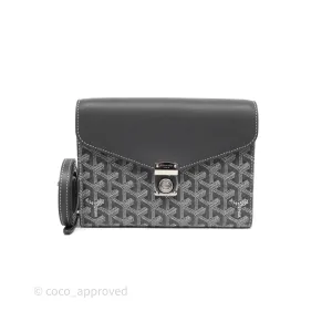 Goyard Chypre Wallet Pouch Chevroches Calfskin Grey