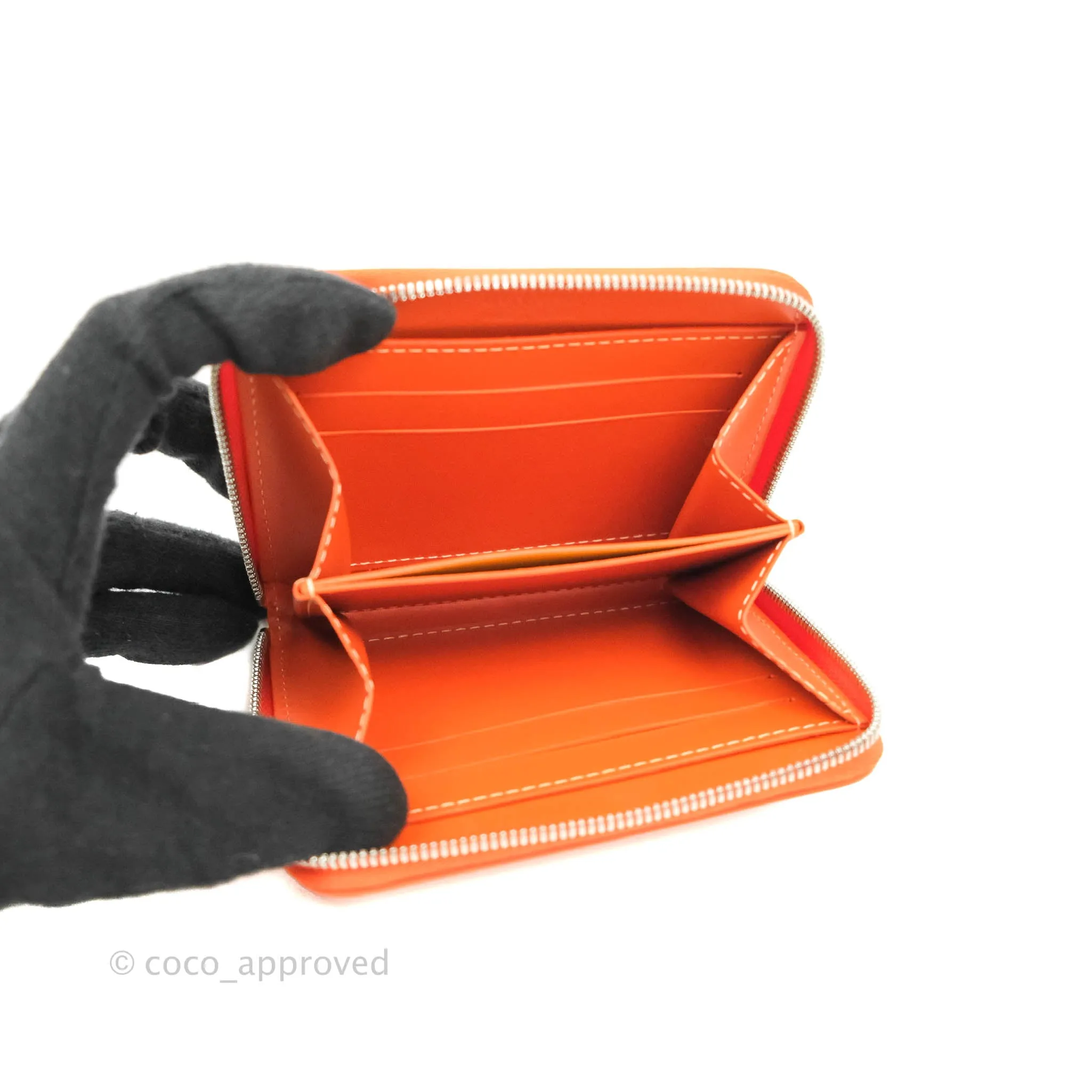 Goyard Goyardine Matignon PM Wallet Orange