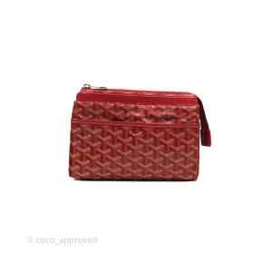 Goyard Goyardine Miroir Toiletry Bag PM Red