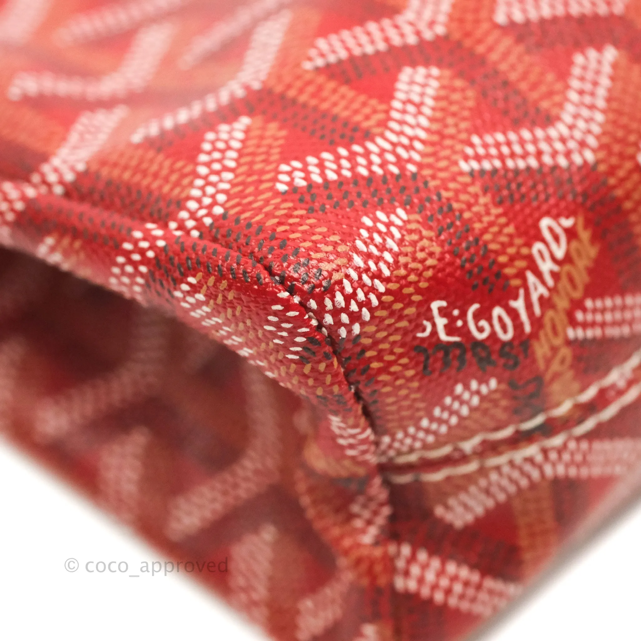 Goyard Goyardine Miroir Toiletry Bag PM Red