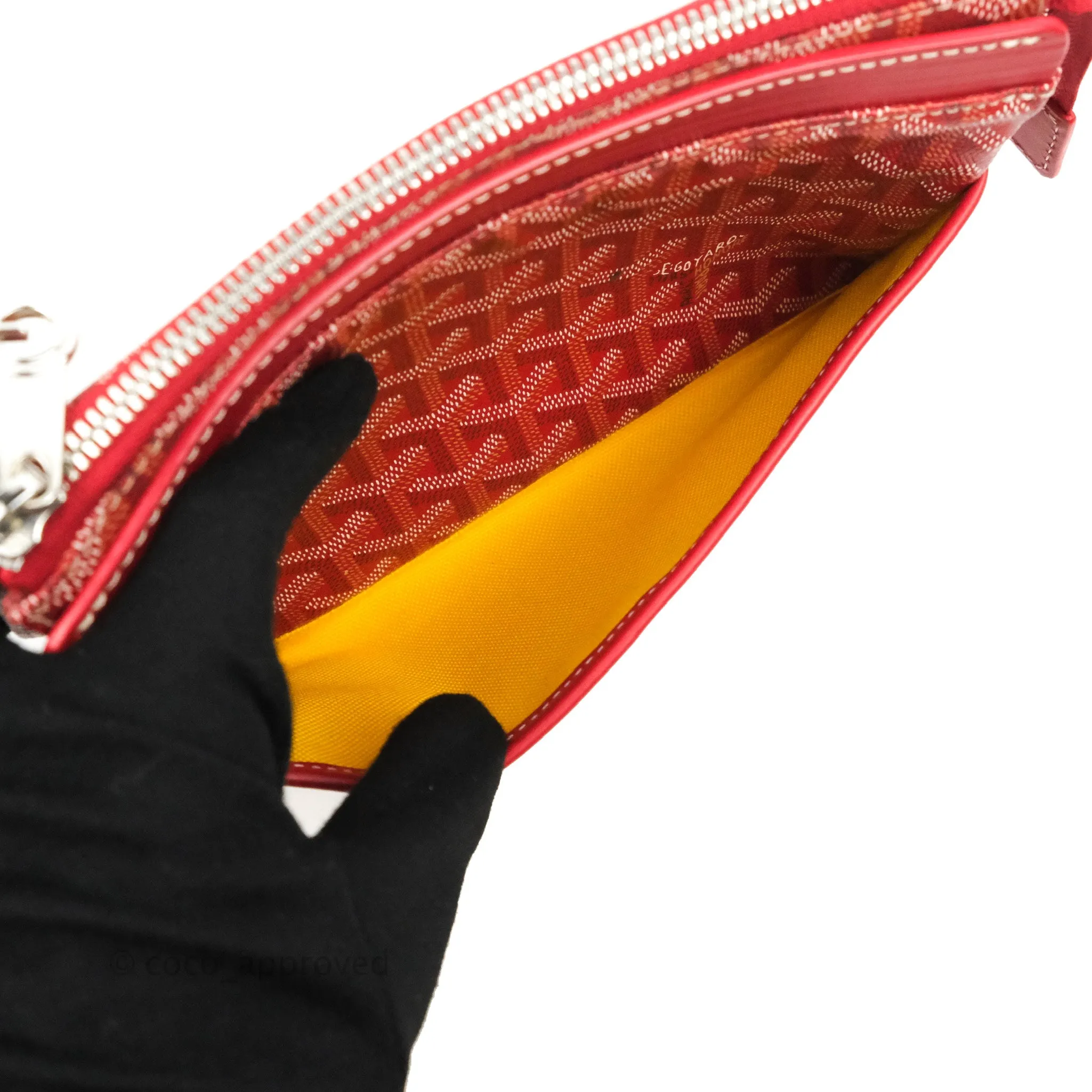 Goyard Goyardine Miroir Toiletry Bag PM Red