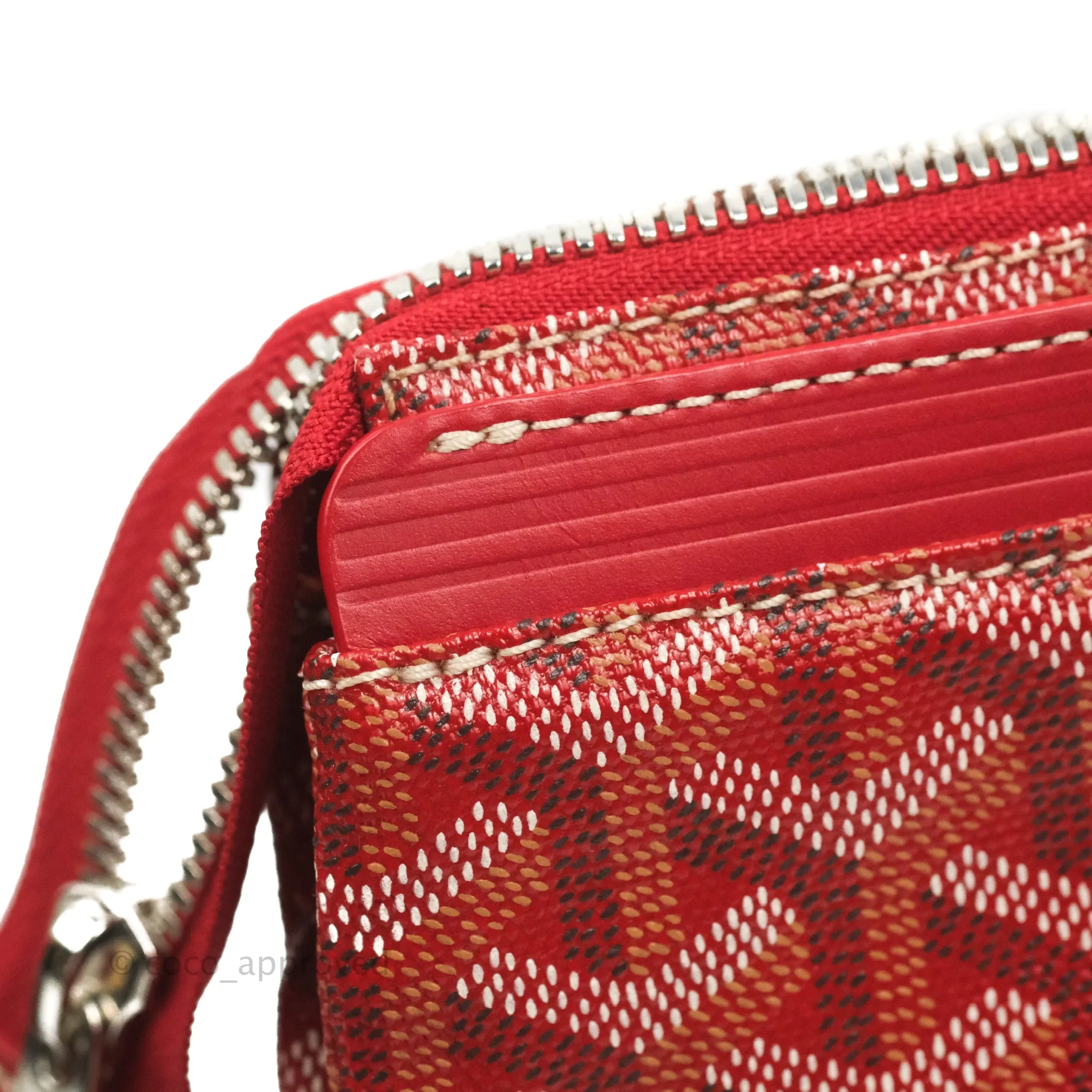 Goyard Goyardine Miroir Toiletry Bag PM Red