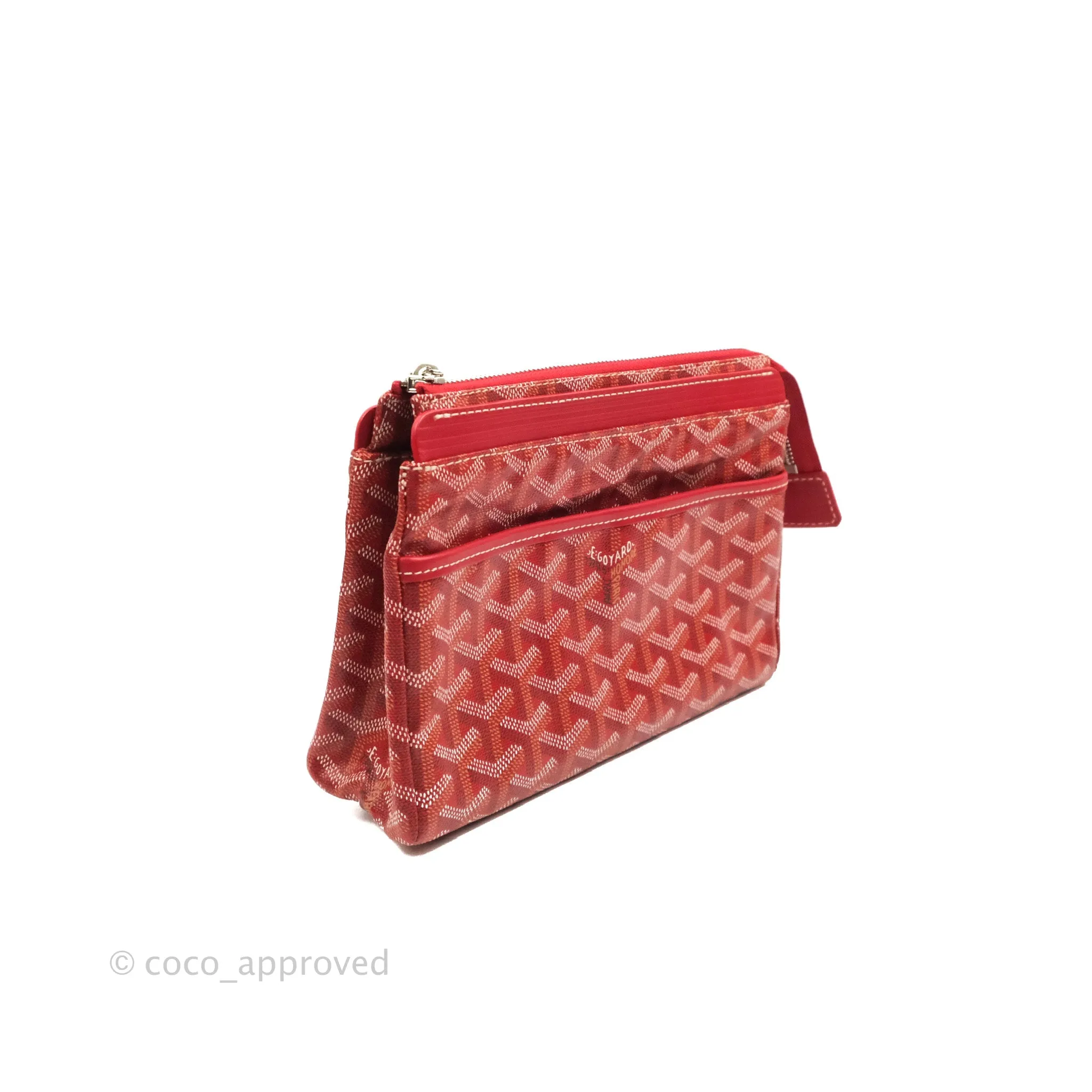 Goyard Goyardine Miroir Toiletry Bag PM Red