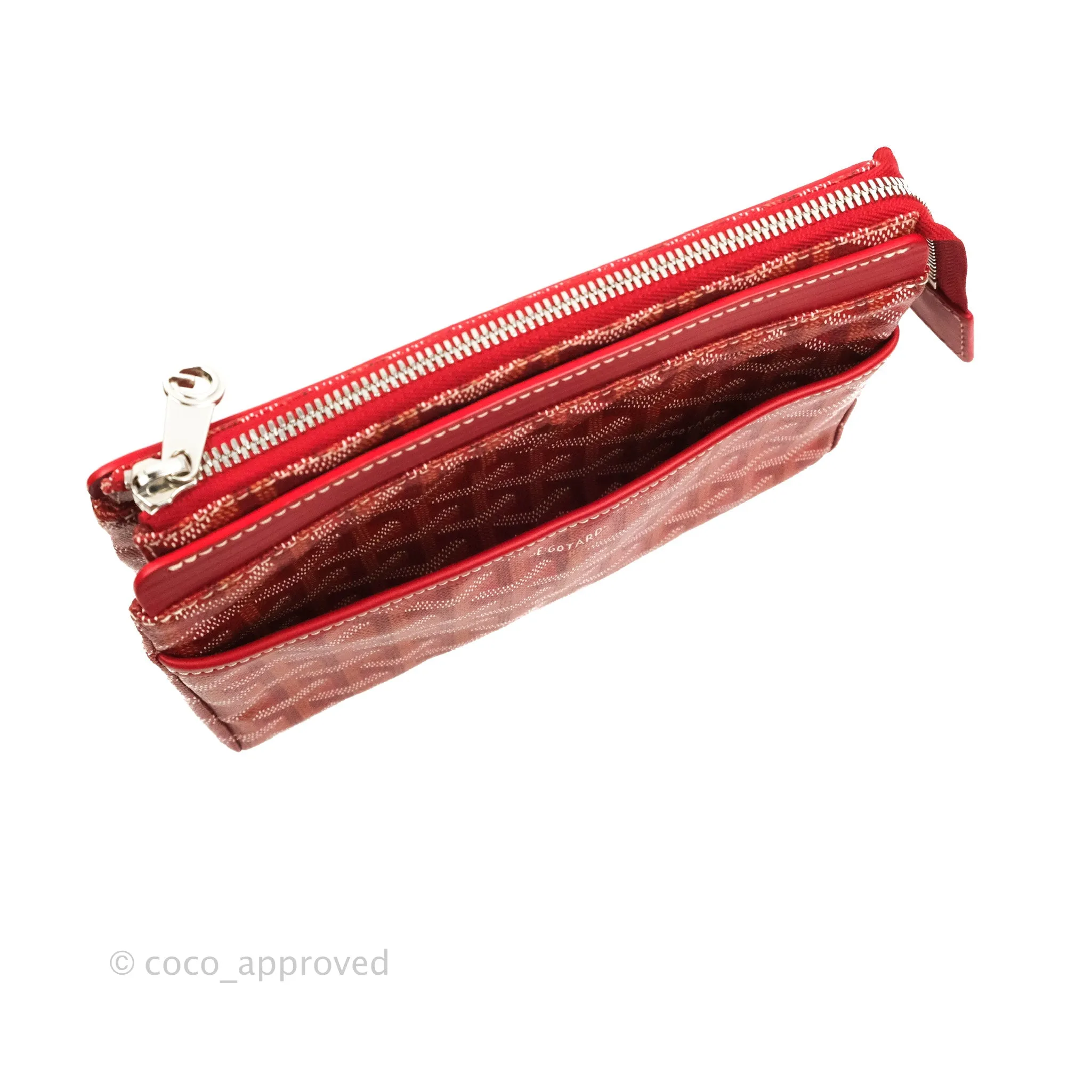 Goyard Goyardine Miroir Toiletry Bag PM Red