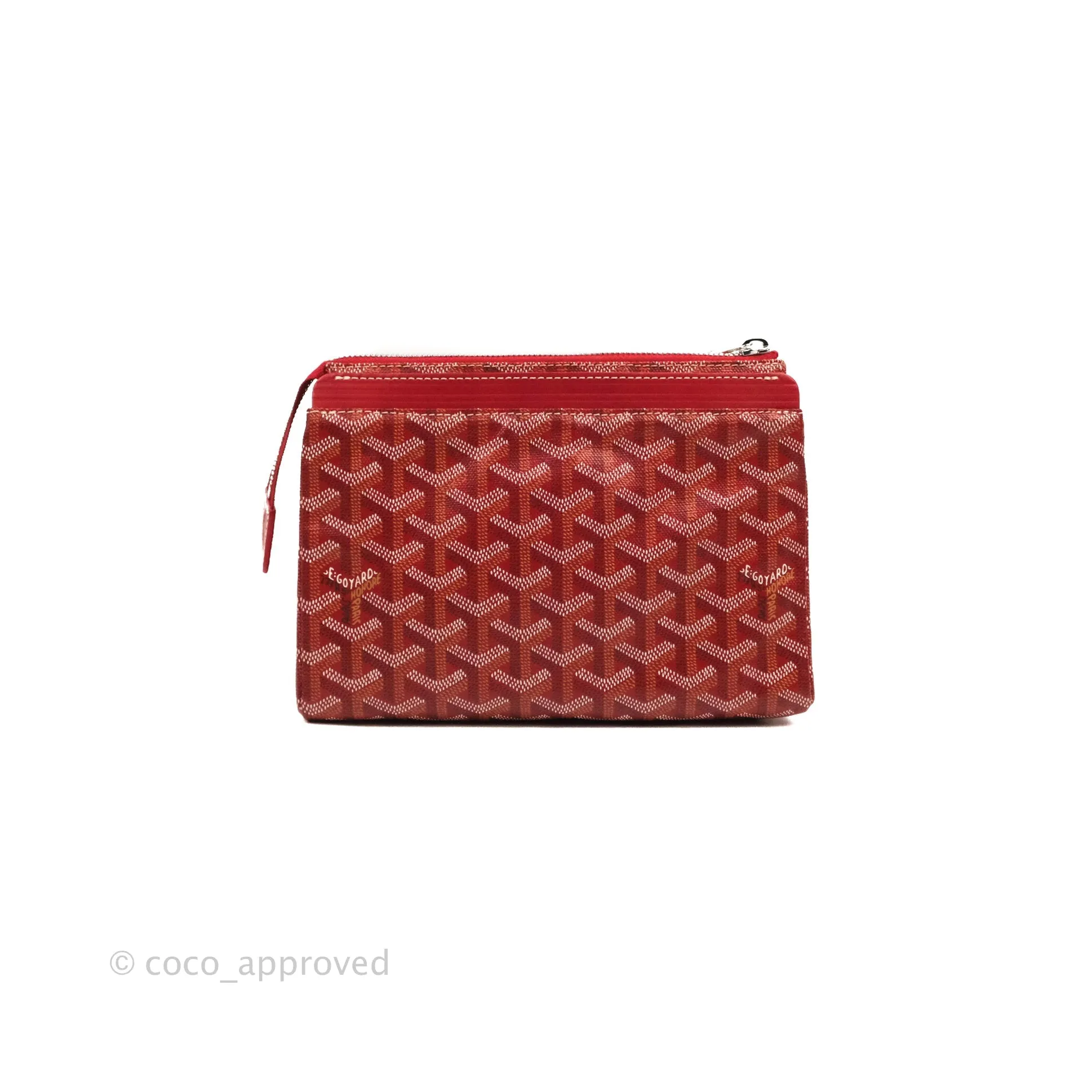 Goyard Goyardine Miroir Toiletry Bag PM Red