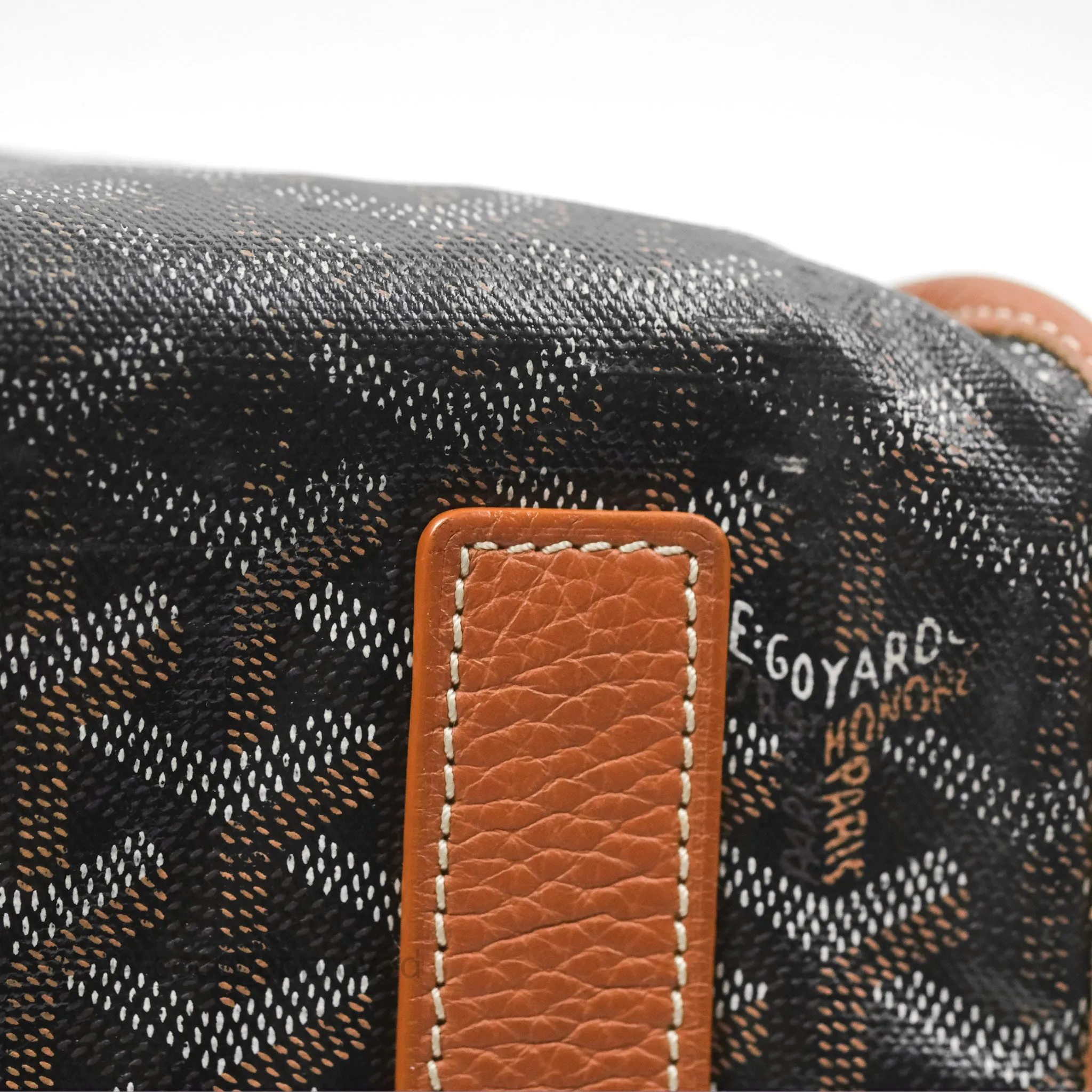 Goyard Hardy Pet Carrier PM Goyardine Canvas Black Tan