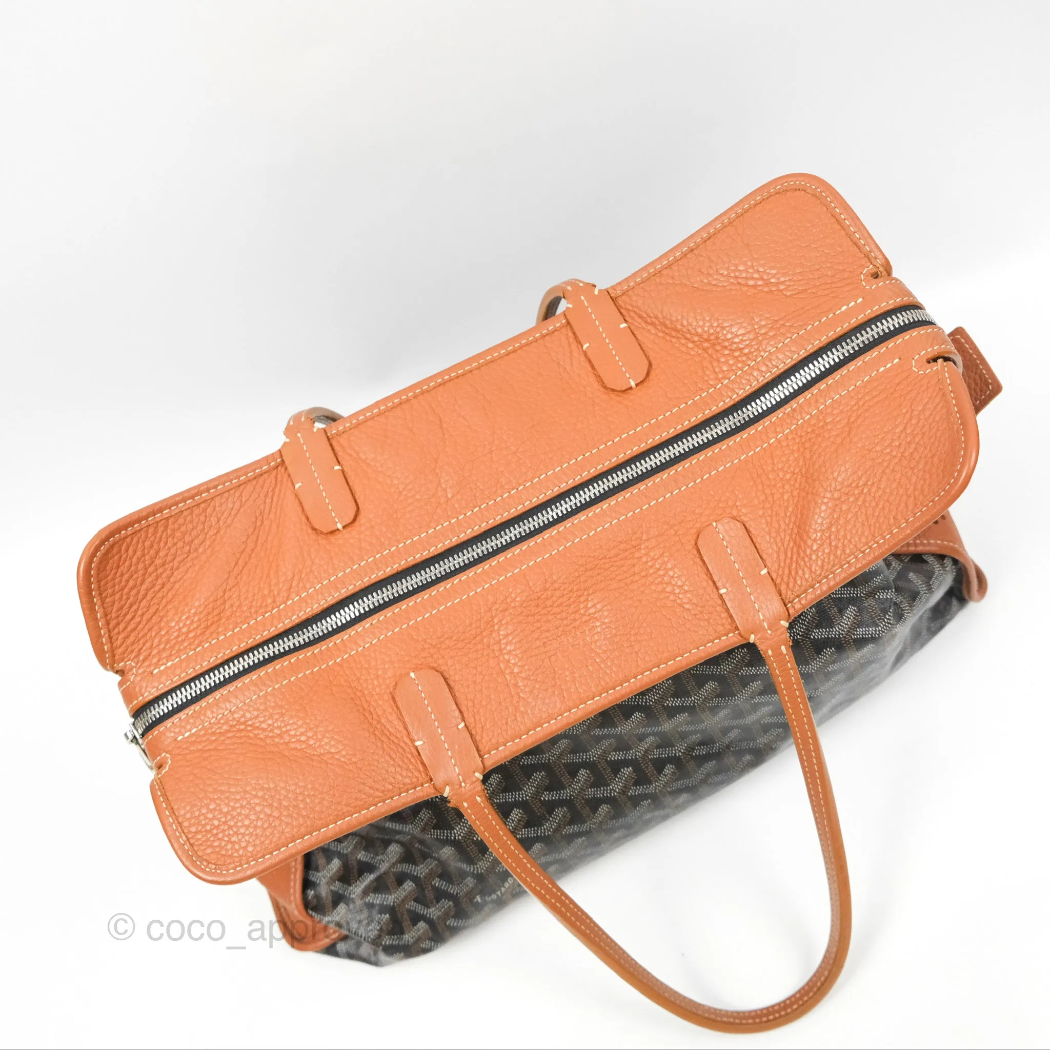 Goyard Hardy Pet Carrier PM Goyardine Canvas Black Tan