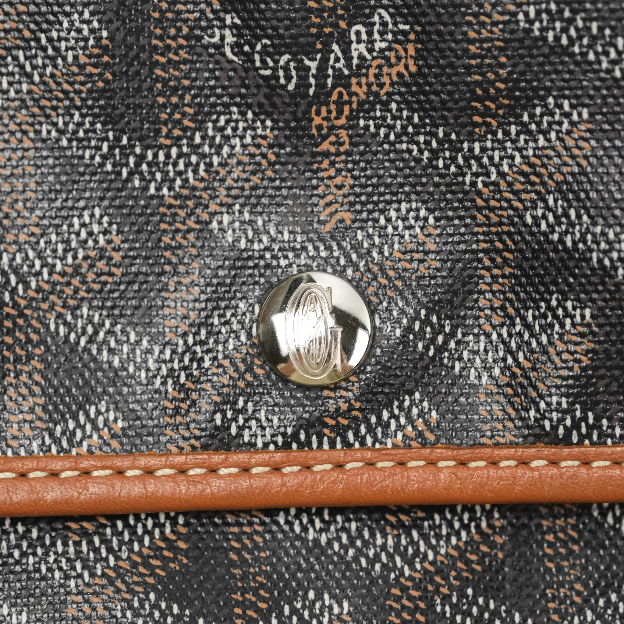 Goyard Hardy Pet Carrier PM Goyardine Canvas Black Tan