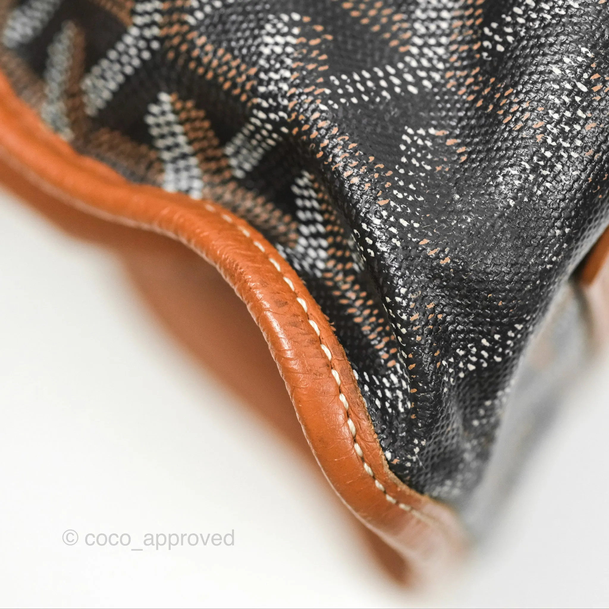 Goyard Hardy Pet Carrier PM Goyardine Canvas Black Tan
