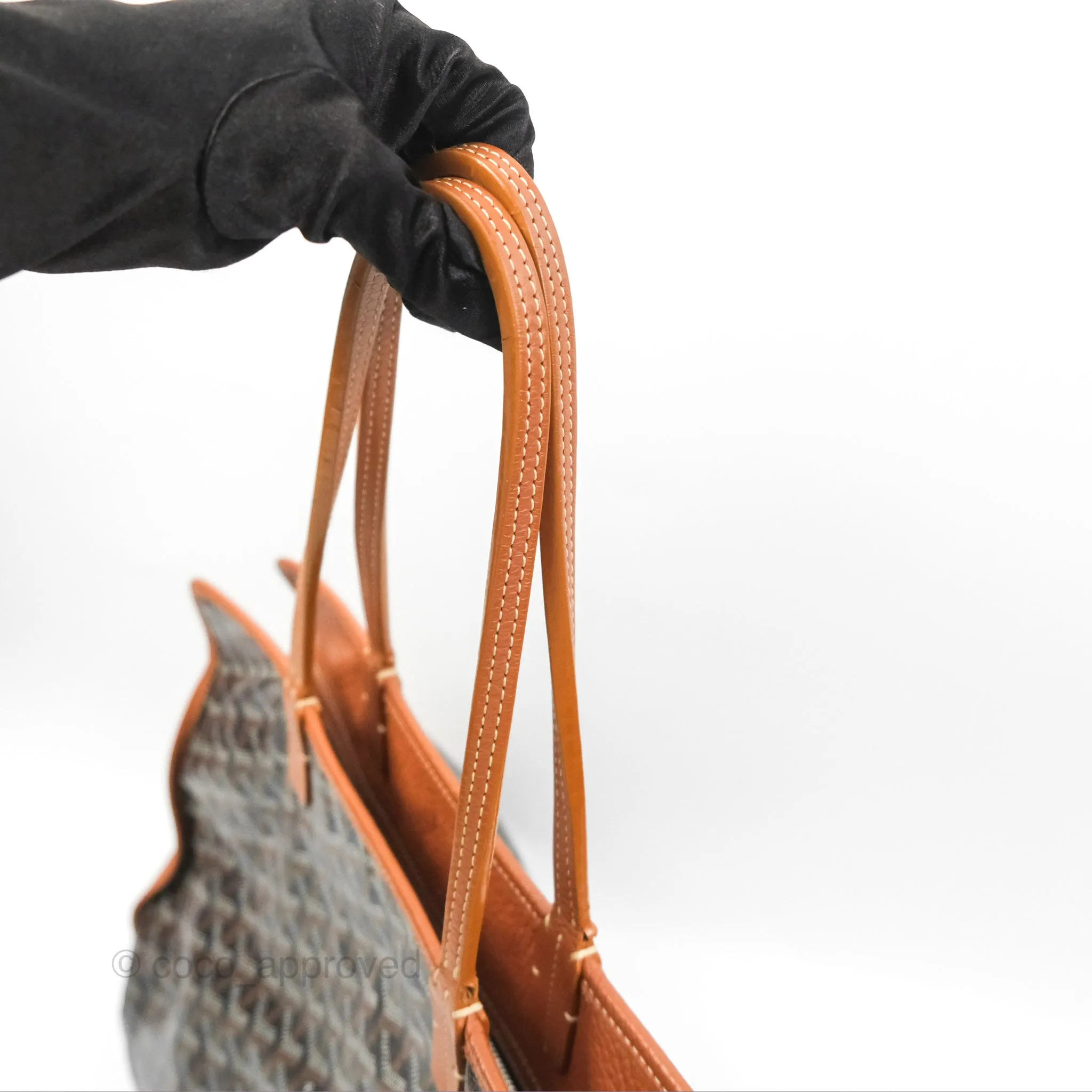 Goyard Hardy Pet Carrier PM Goyardine Canvas Black Tan