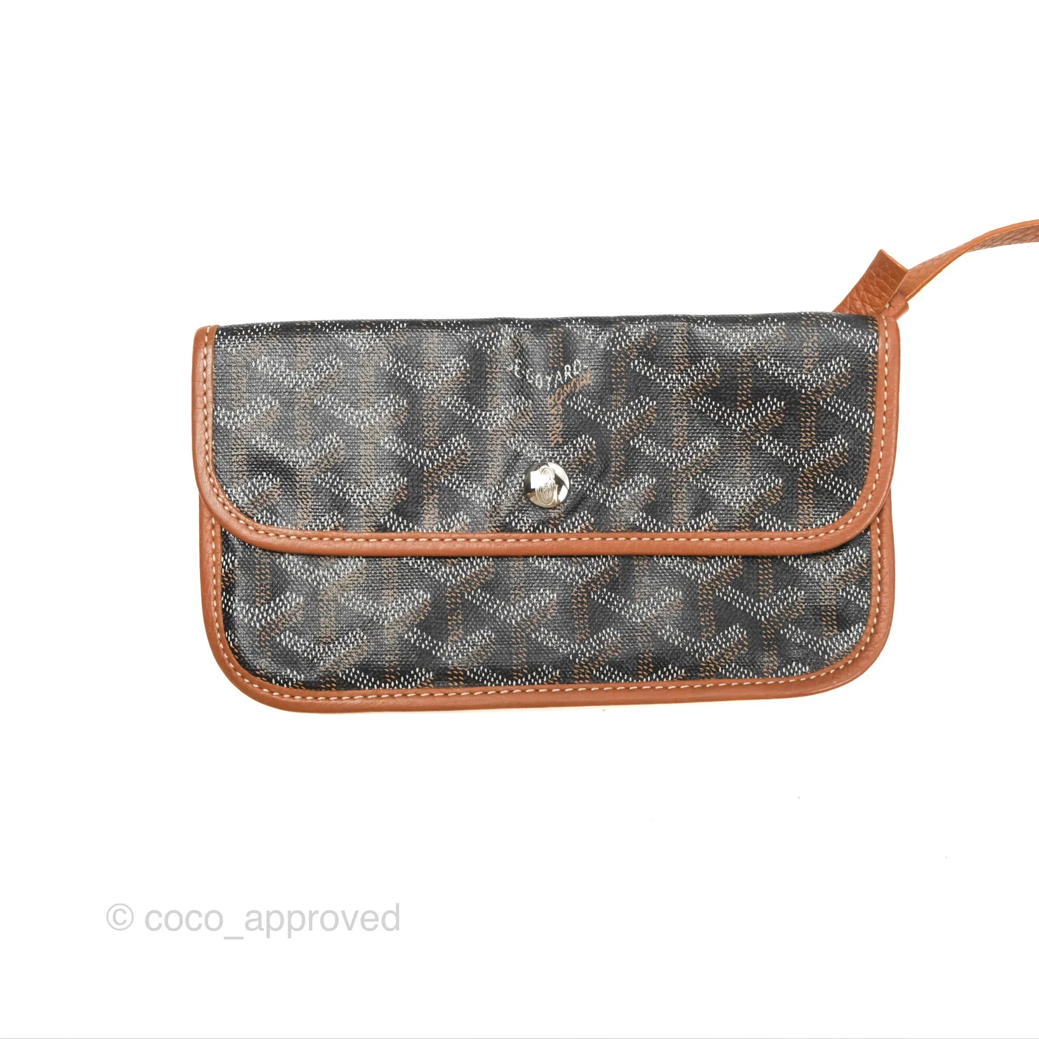 Goyard Hardy Pet Carrier PM Goyardine Canvas Black Tan