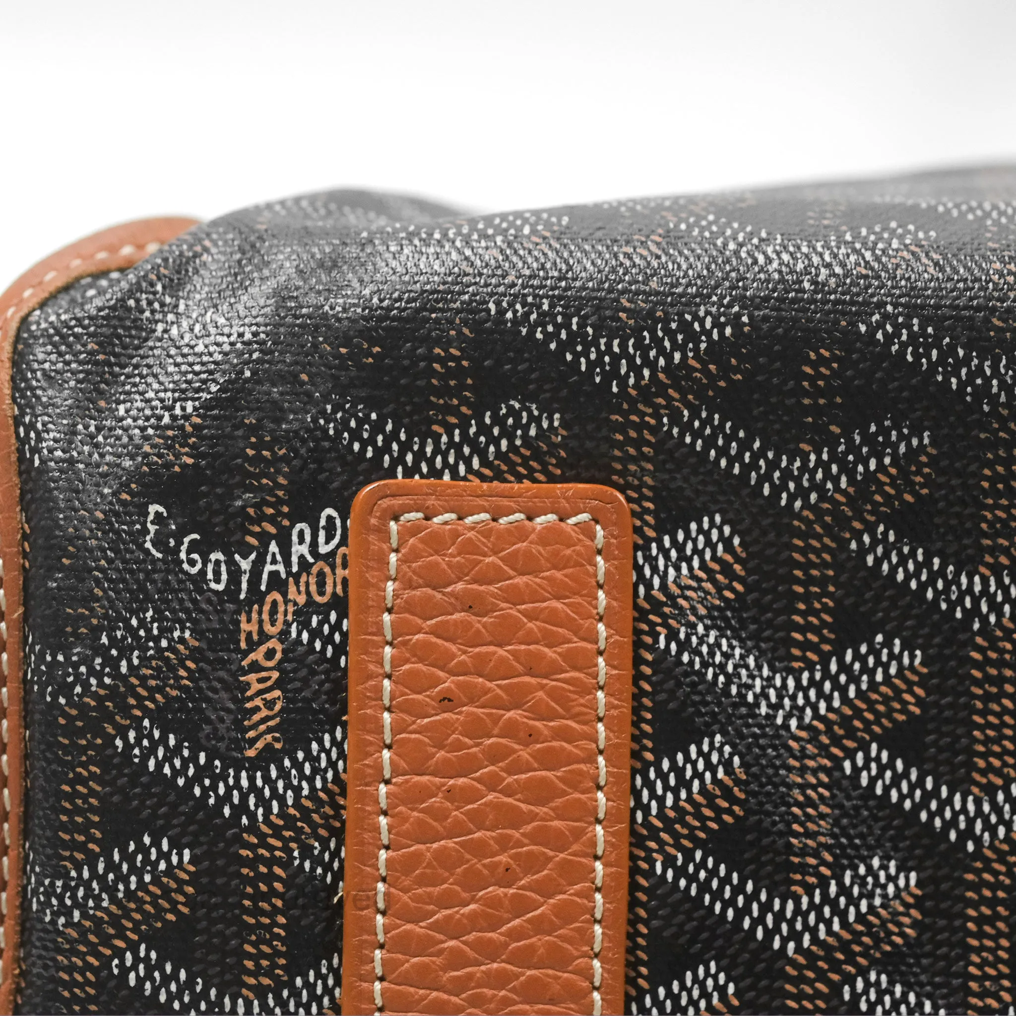 Goyard Hardy Pet Carrier PM Goyardine Canvas Black Tan