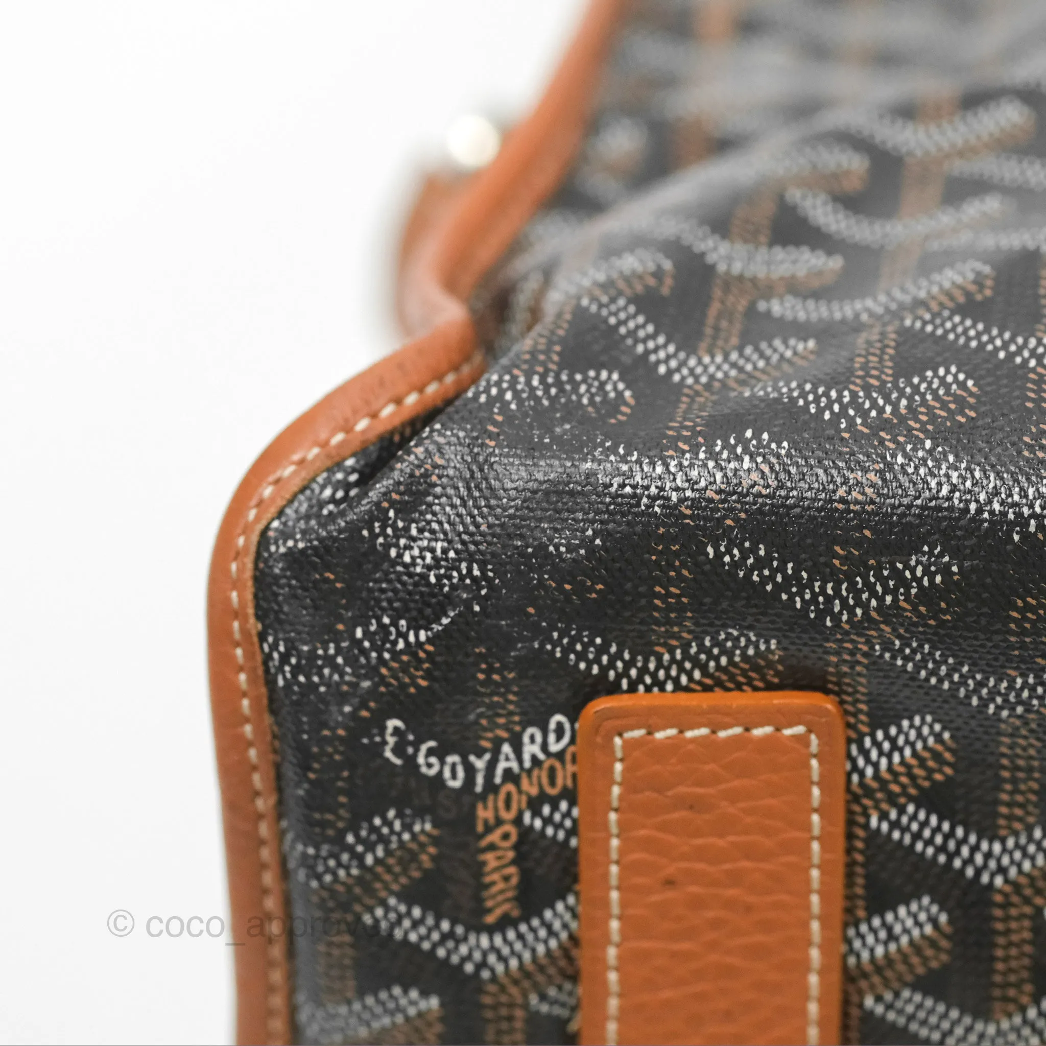 Goyard Hardy Pet Carrier PM Goyardine Canvas Black Tan