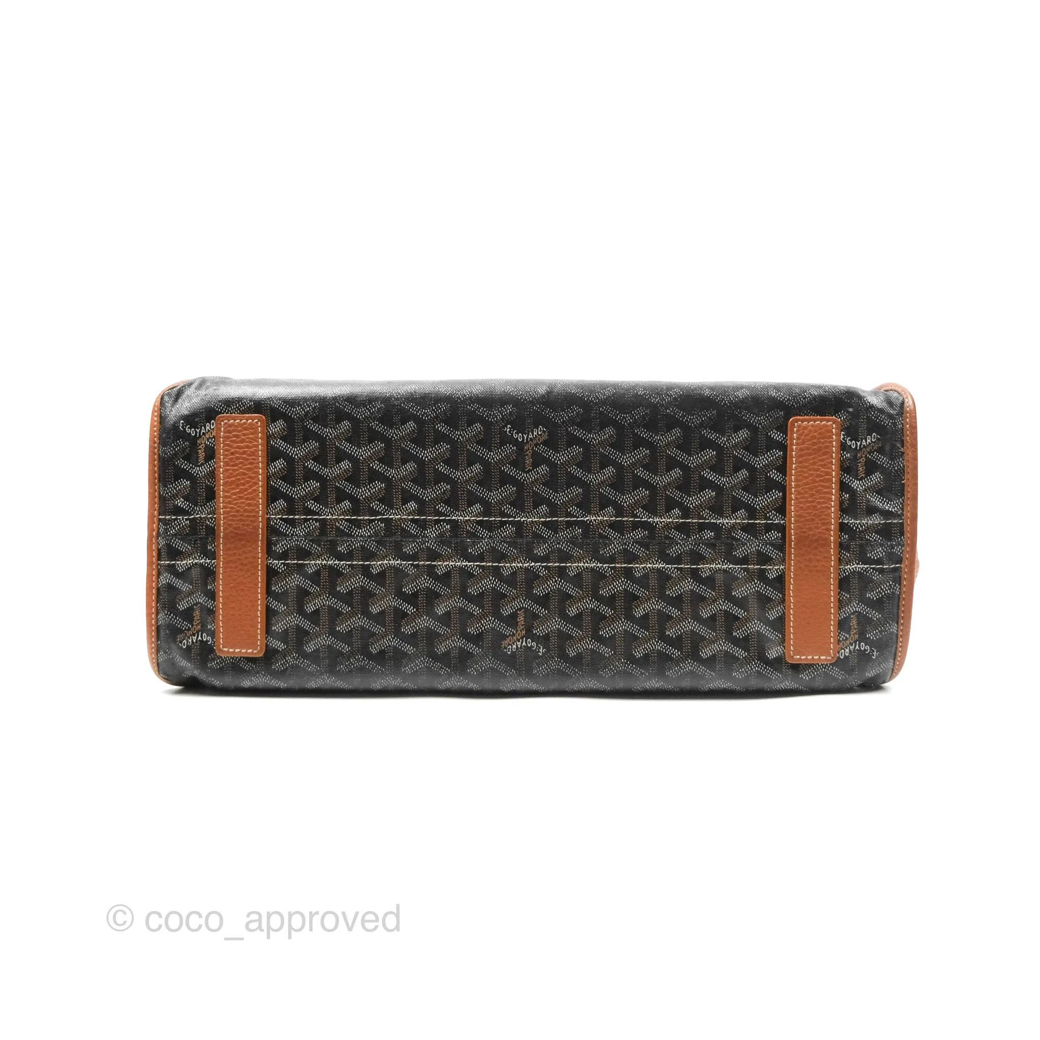 Goyard Hardy Pet Carrier PM Goyardine Canvas Black Tan