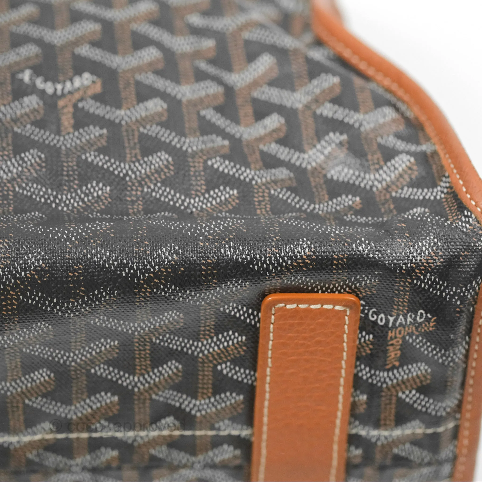 Goyard Hardy Pet Carrier PM Goyardine Canvas Black Tan
