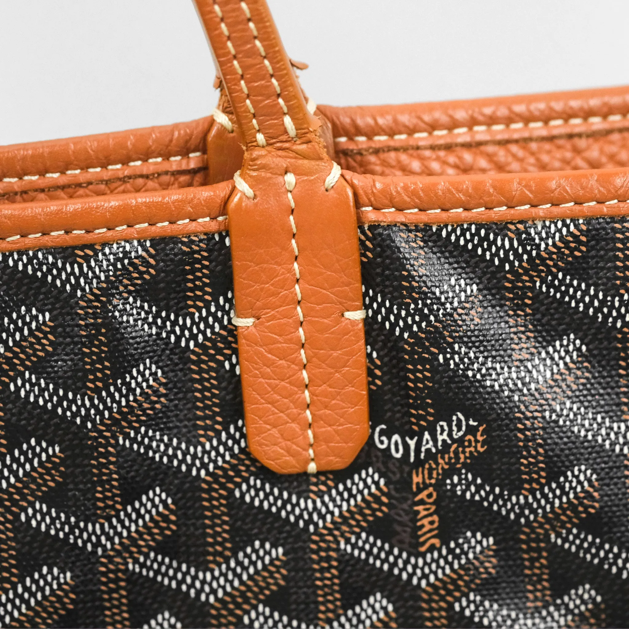 Goyard Hardy Pet Carrier PM Goyardine Canvas Black Tan