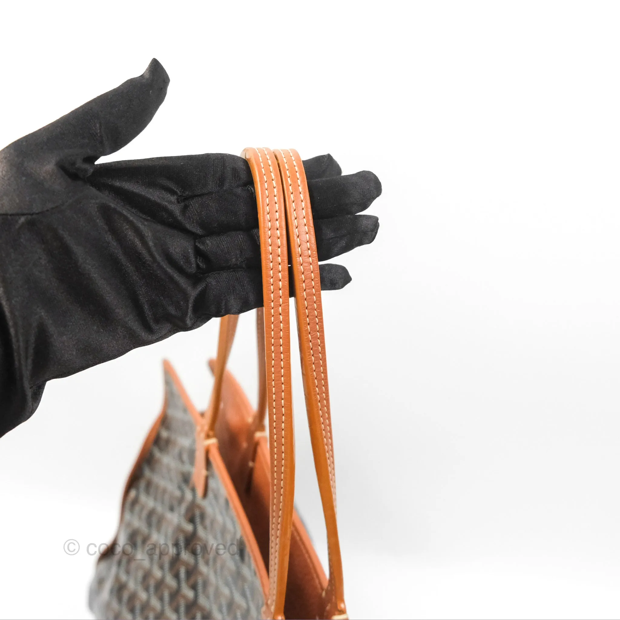 Goyard Hardy Pet Carrier PM Goyardine Canvas Black Tan
