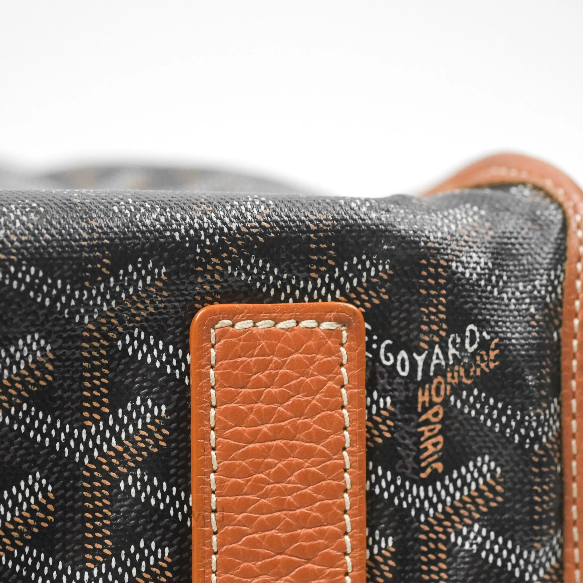 Goyard Hardy Pet Carrier PM Goyardine Canvas Black Tan