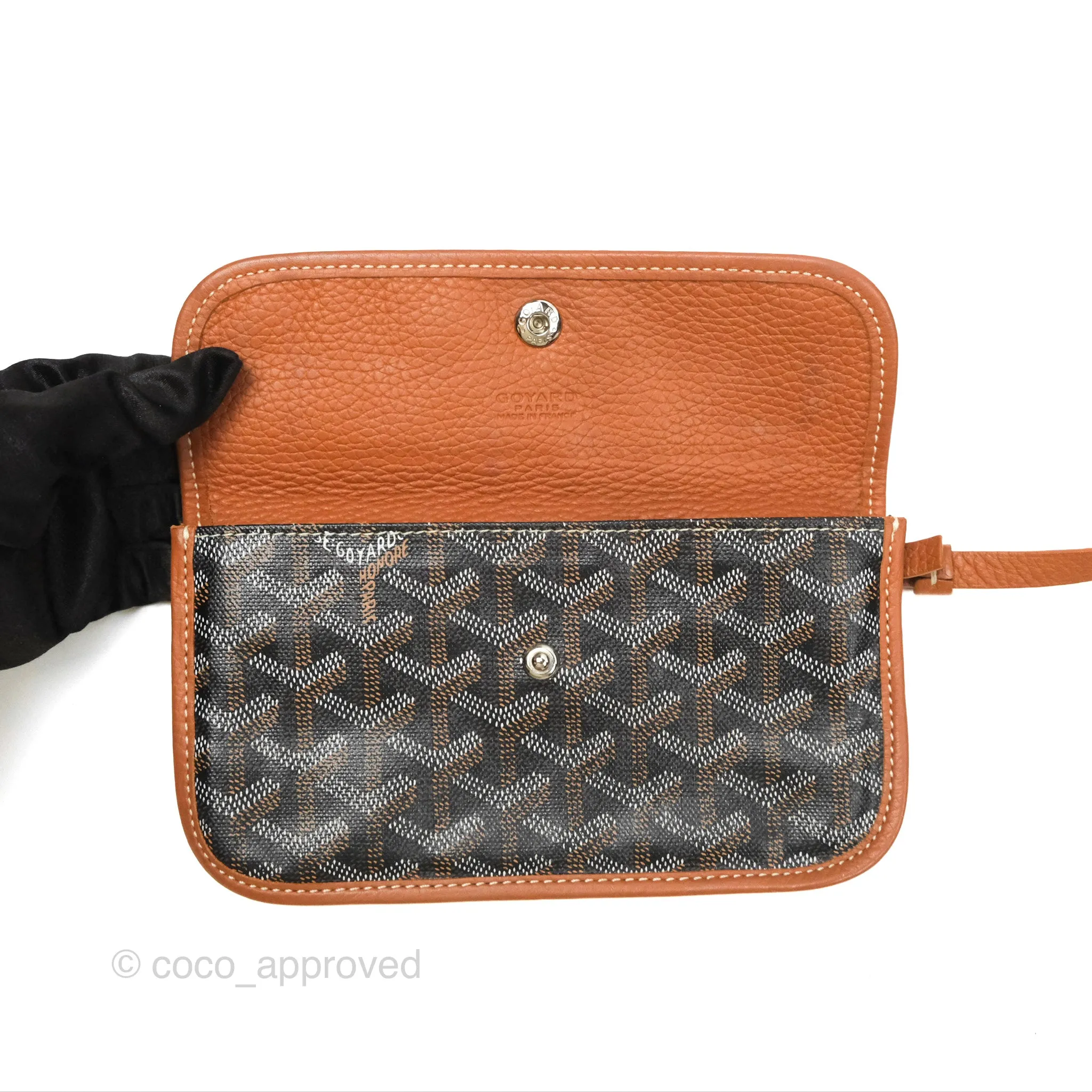 Goyard Hardy Pet Carrier PM Goyardine Canvas Black Tan