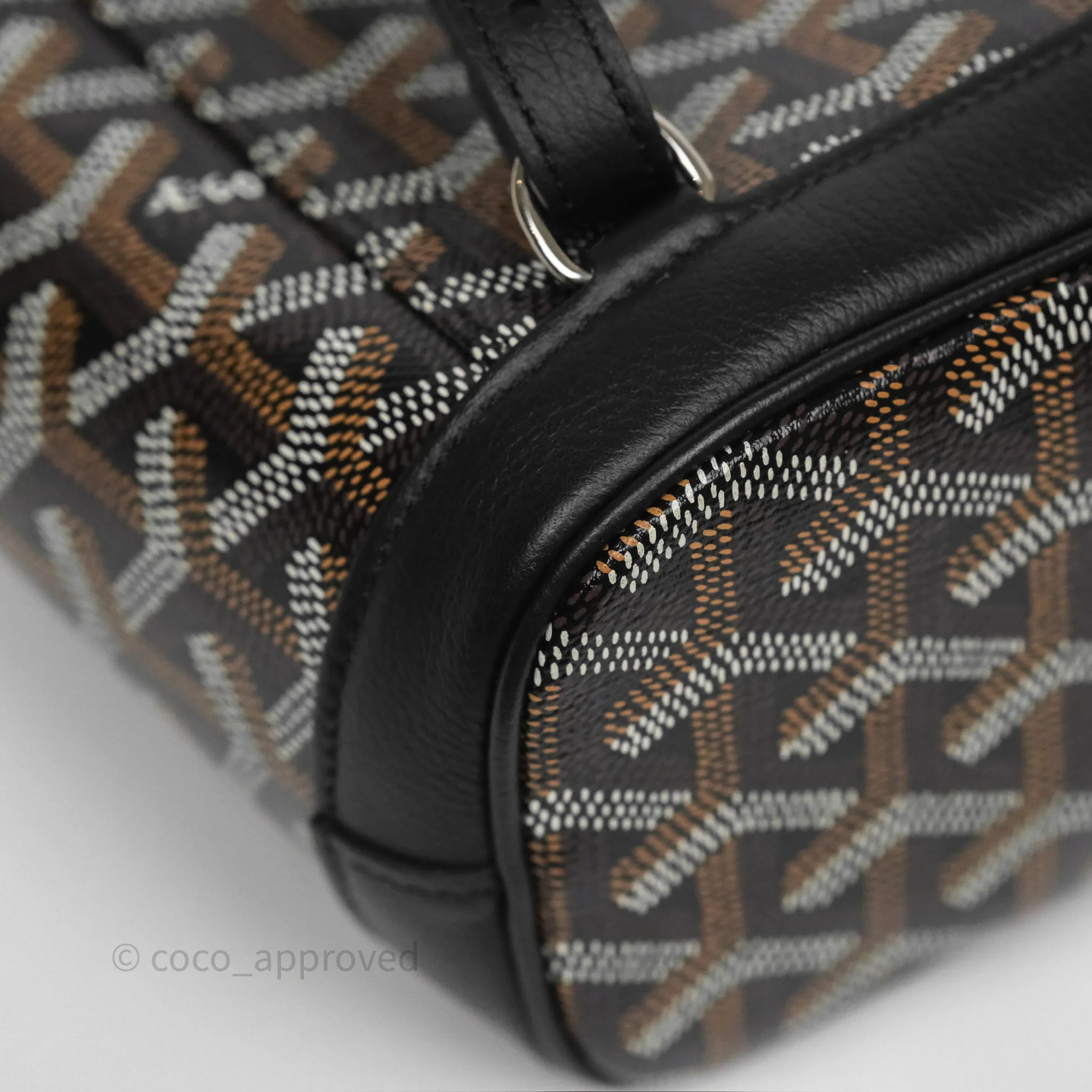 Goyard Mini Alpin Backpack Black Goyardine Calfskin