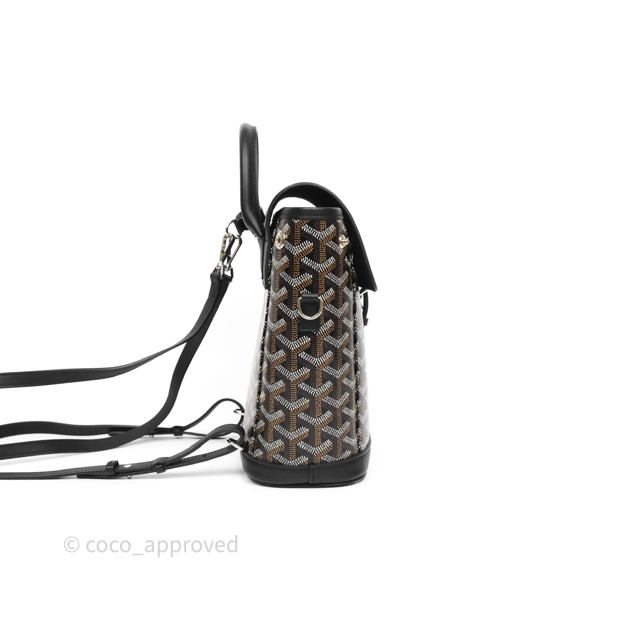 Goyard Mini Alpin Backpack Black Goyardine Calfskin