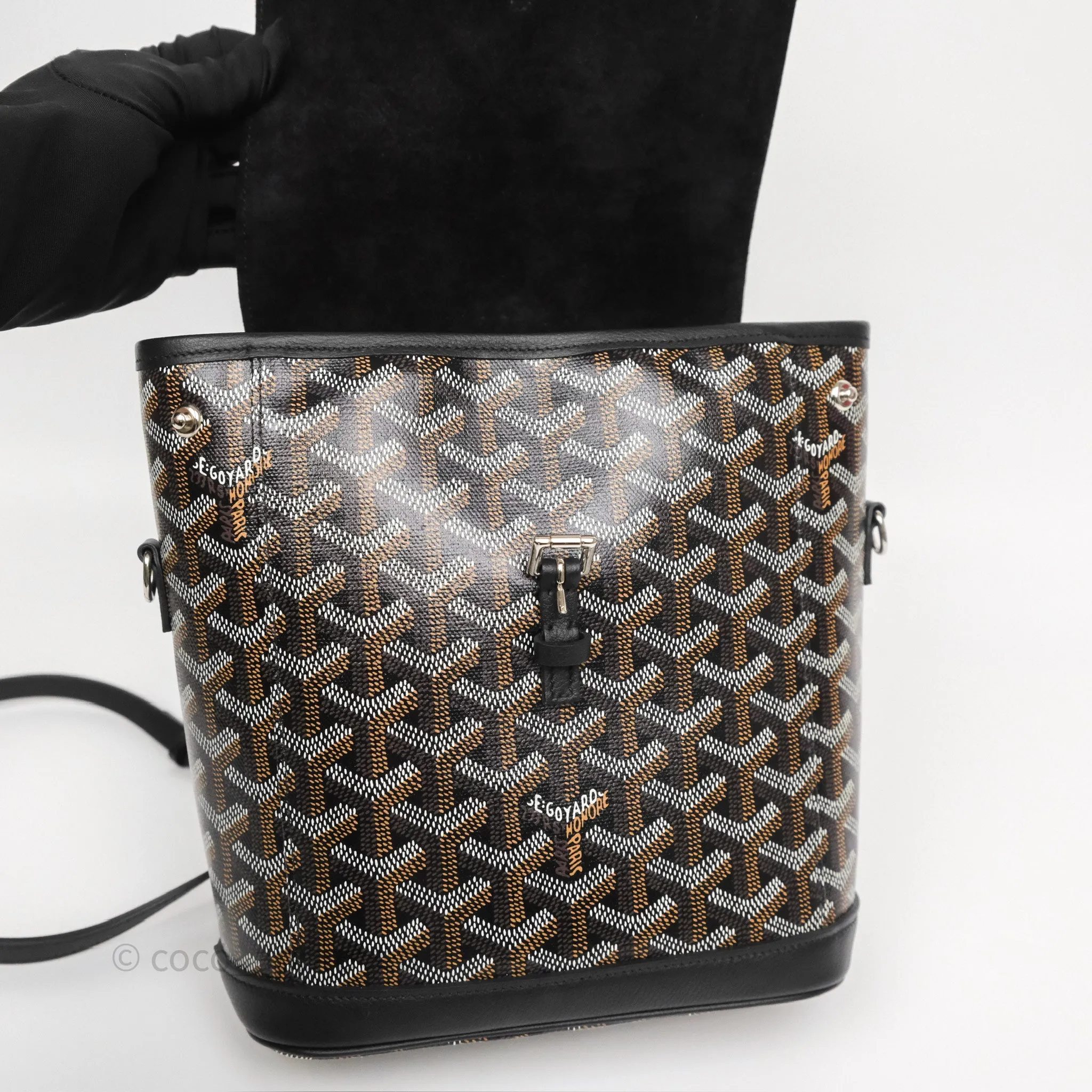 Goyard Mini Alpin Backpack Black Goyardine Calfskin