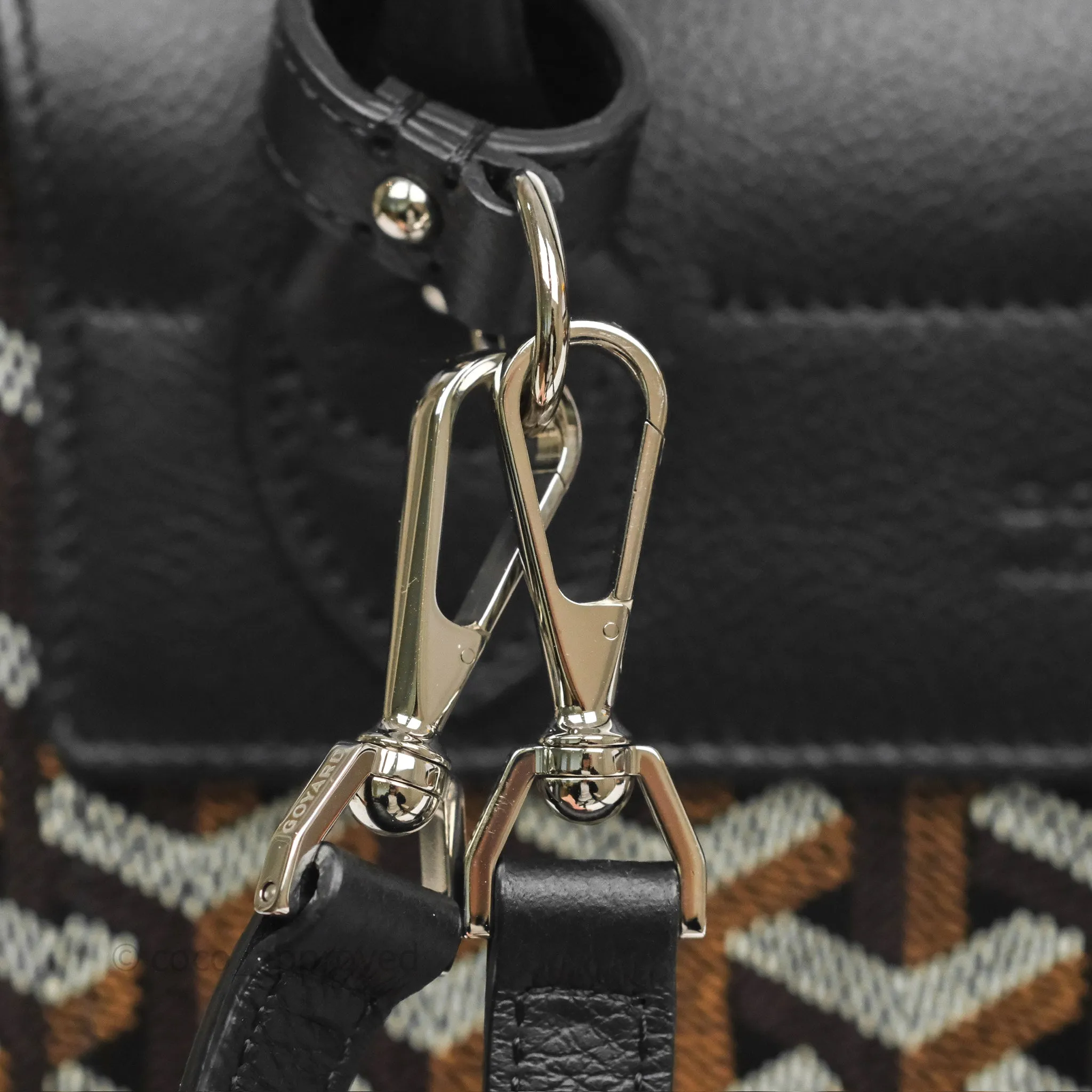 Goyard Mini Alpin Backpack Black Goyardine Calfskin