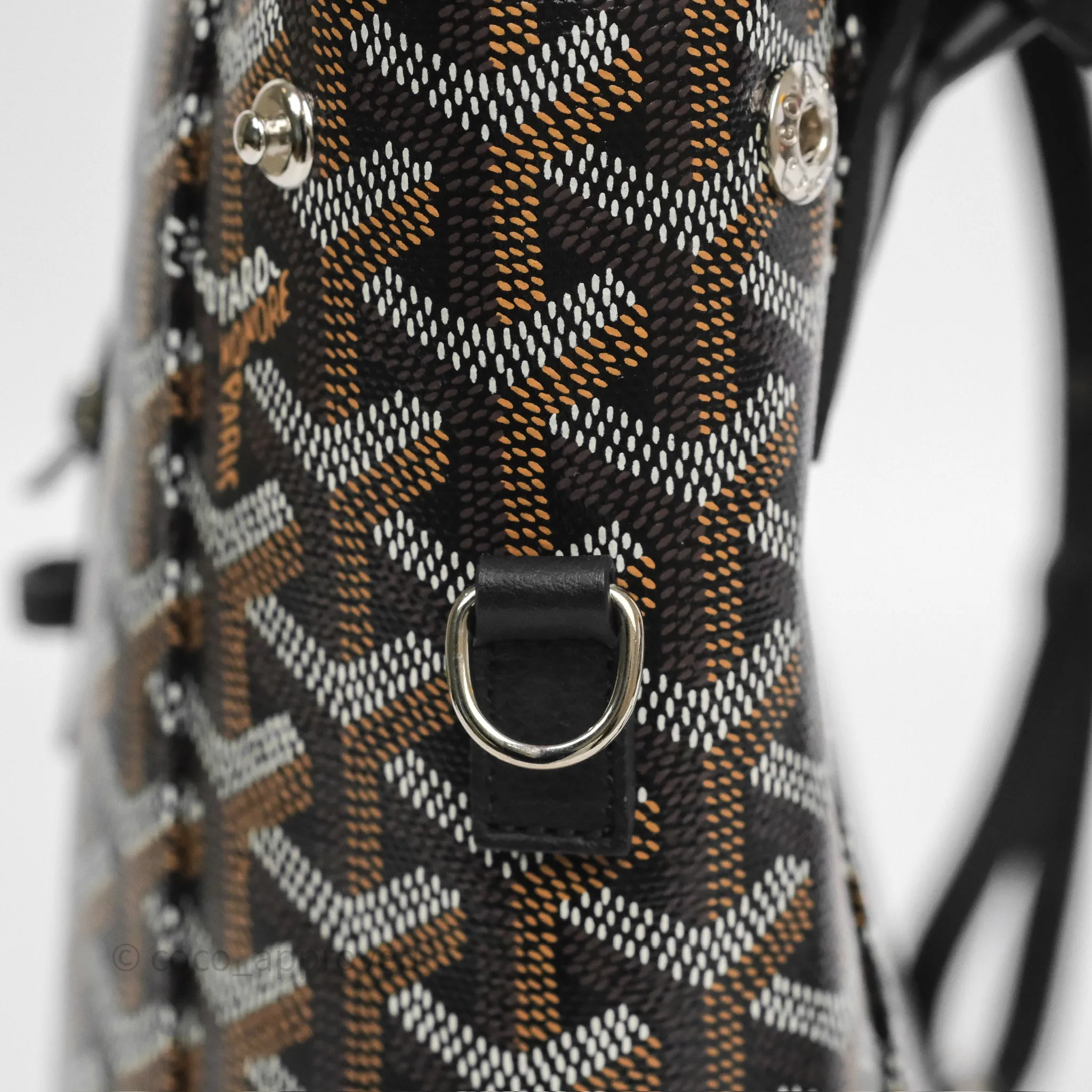Goyard Mini Alpin Backpack Black Goyardine Calfskin