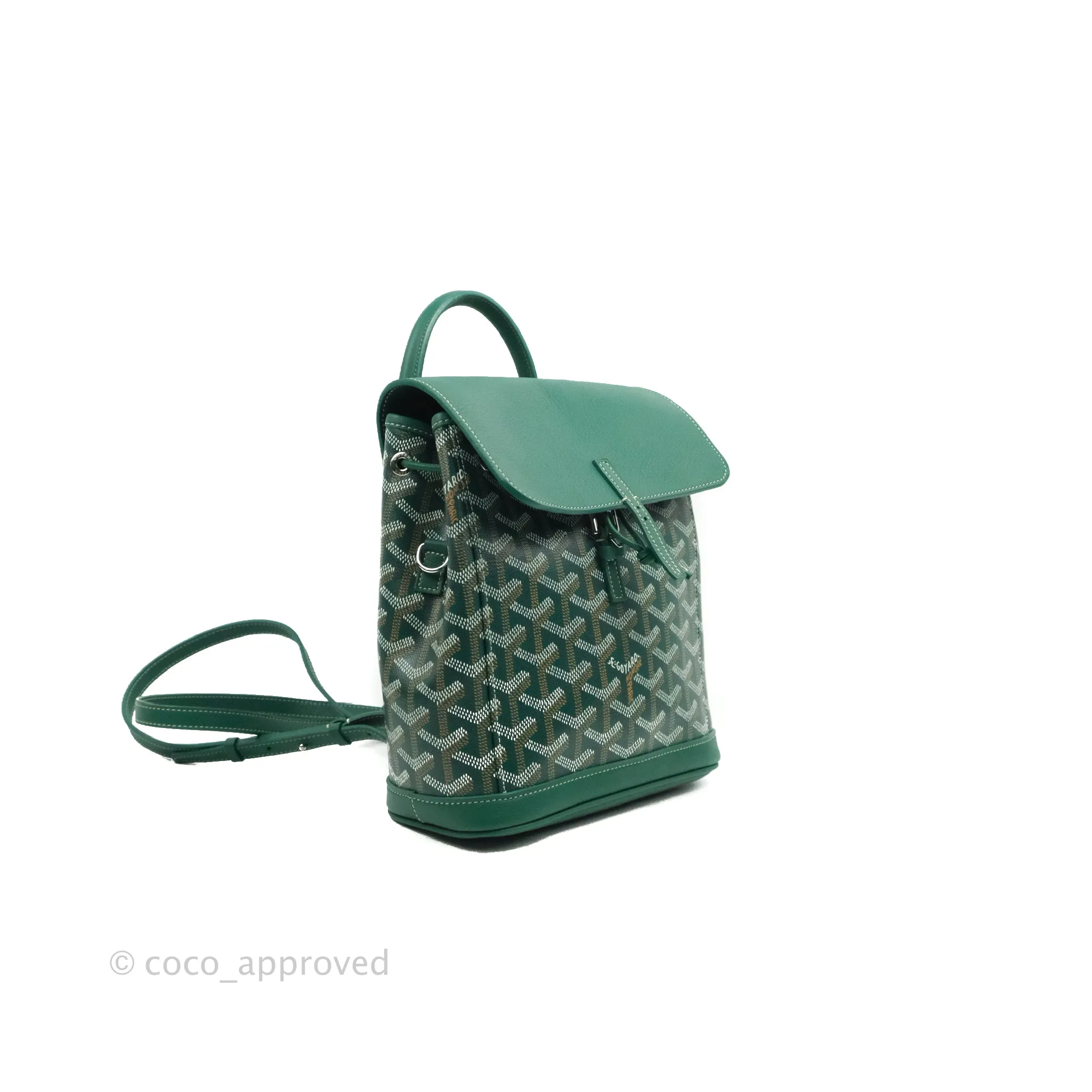 Goyard Mini Alpin Backpack Green Goyardine Calfskin