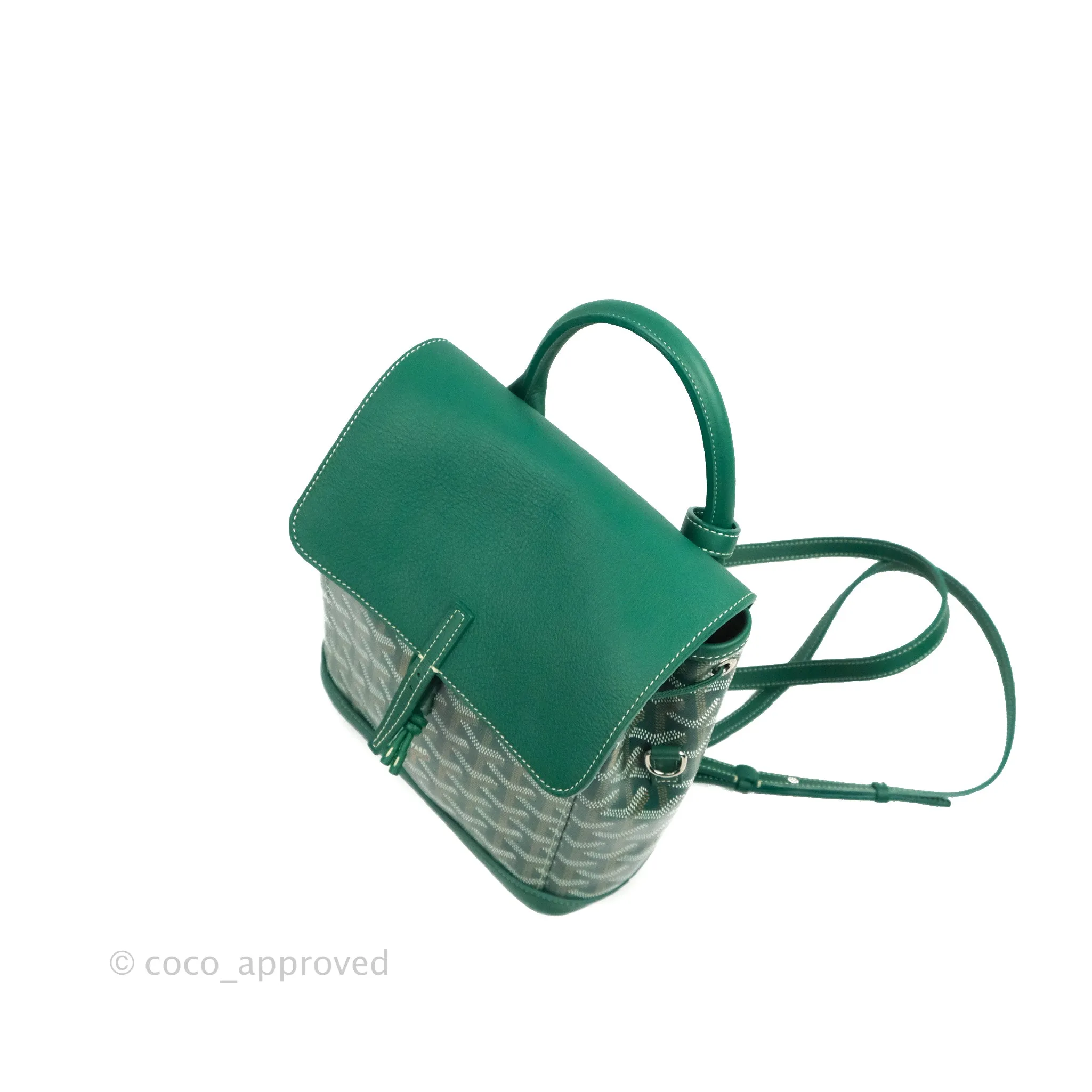 Goyard Mini Alpin Backpack Green Goyardine Calfskin