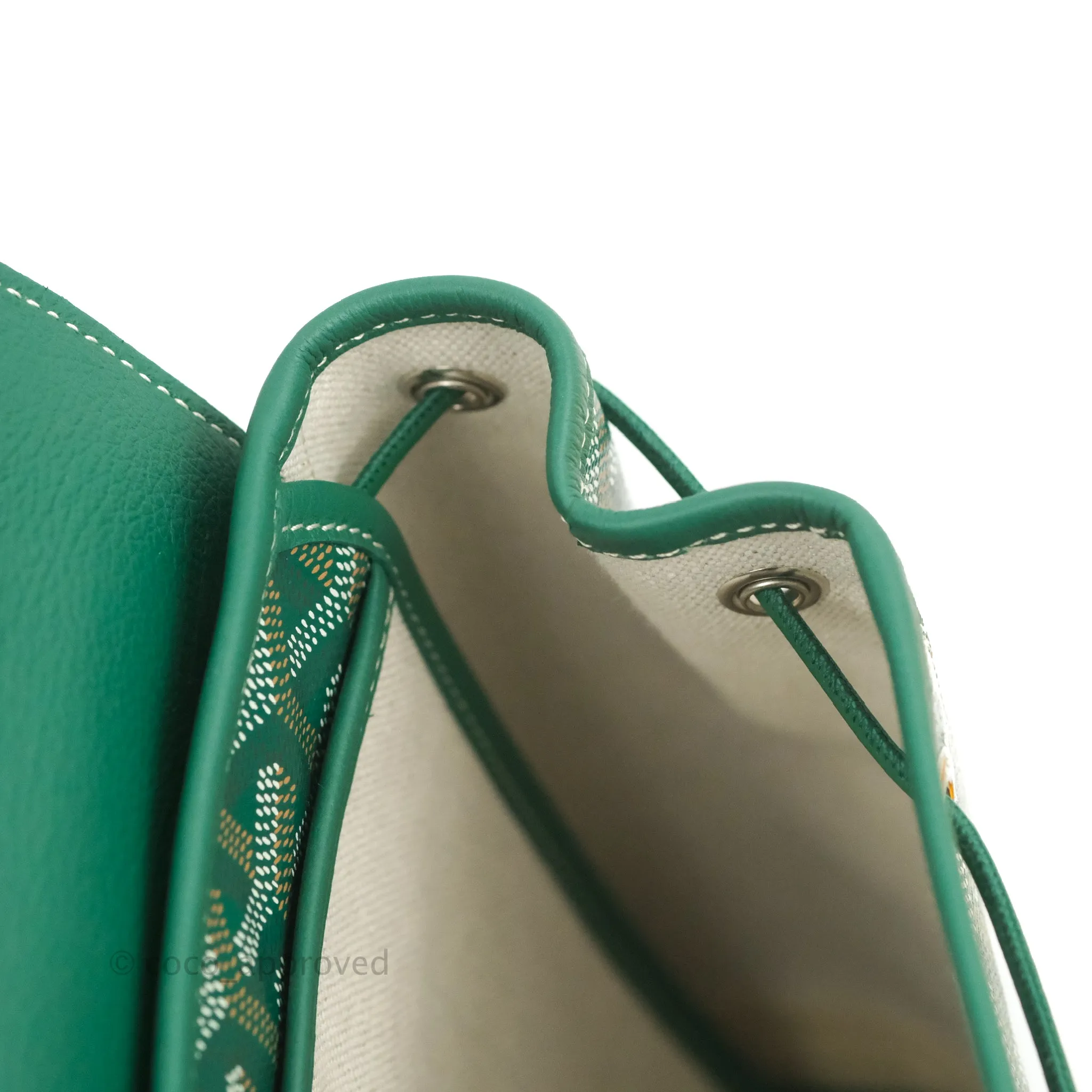 Goyard Mini Alpin Backpack Green Goyardine Calfskin