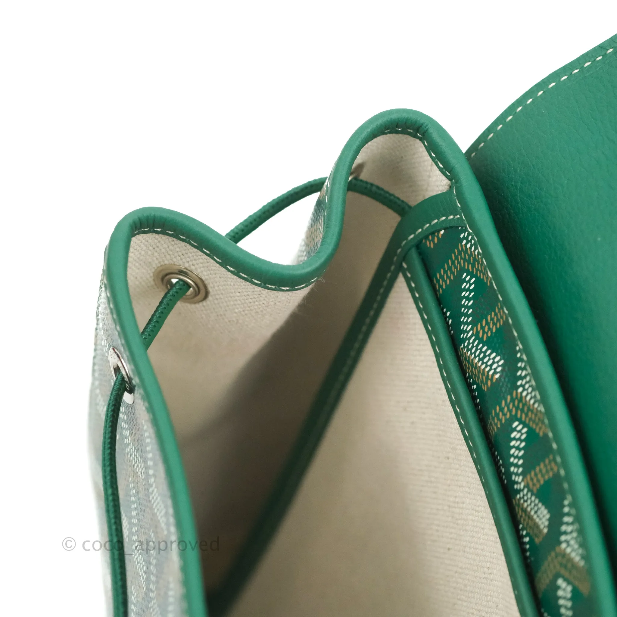 Goyard Mini Alpin Backpack Green Goyardine Calfskin