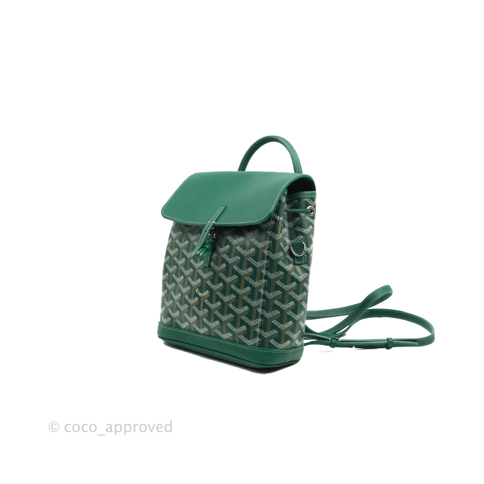 Goyard Mini Alpin Backpack Green Goyardine Calfskin