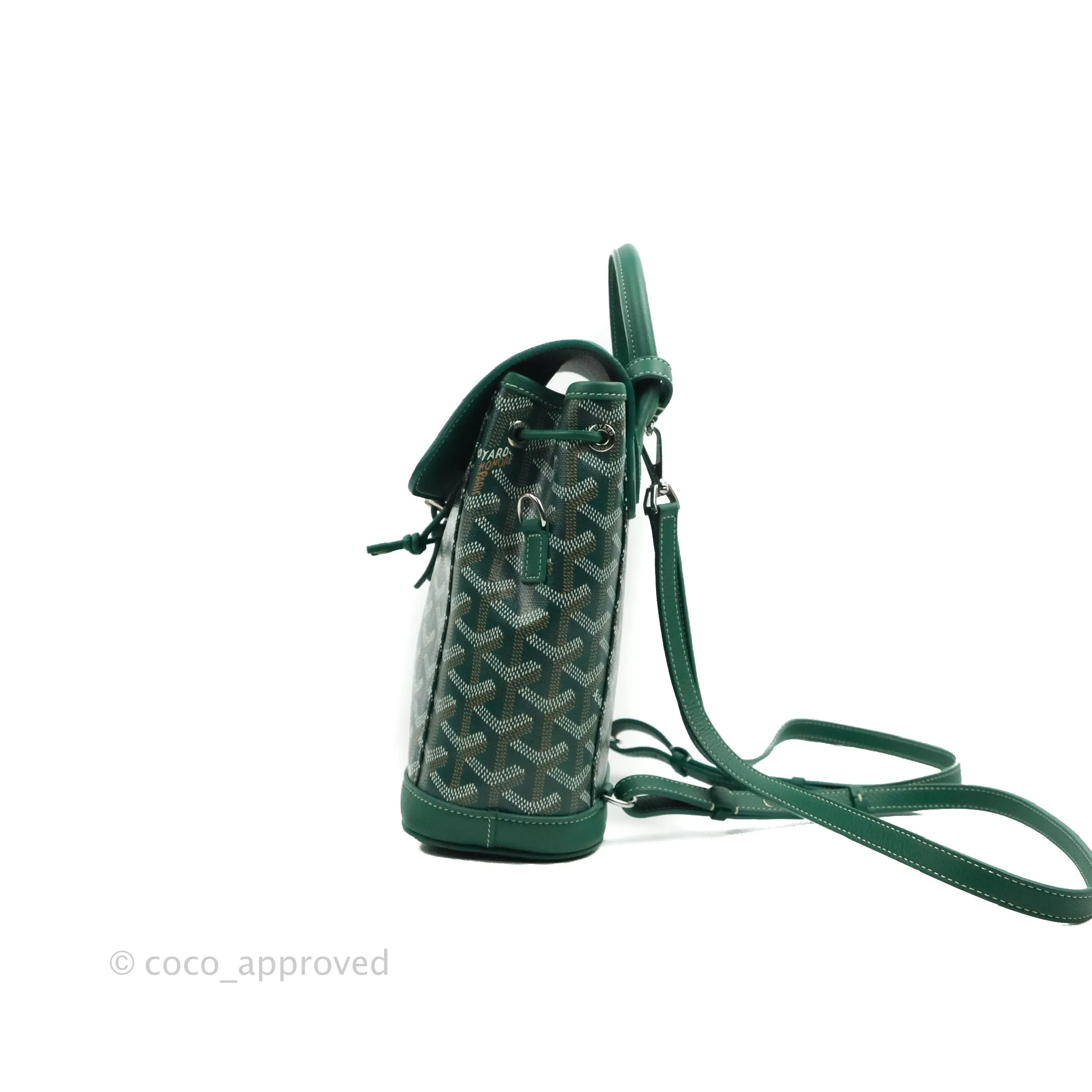 Goyard Mini Alpin Backpack Green Goyardine Calfskin