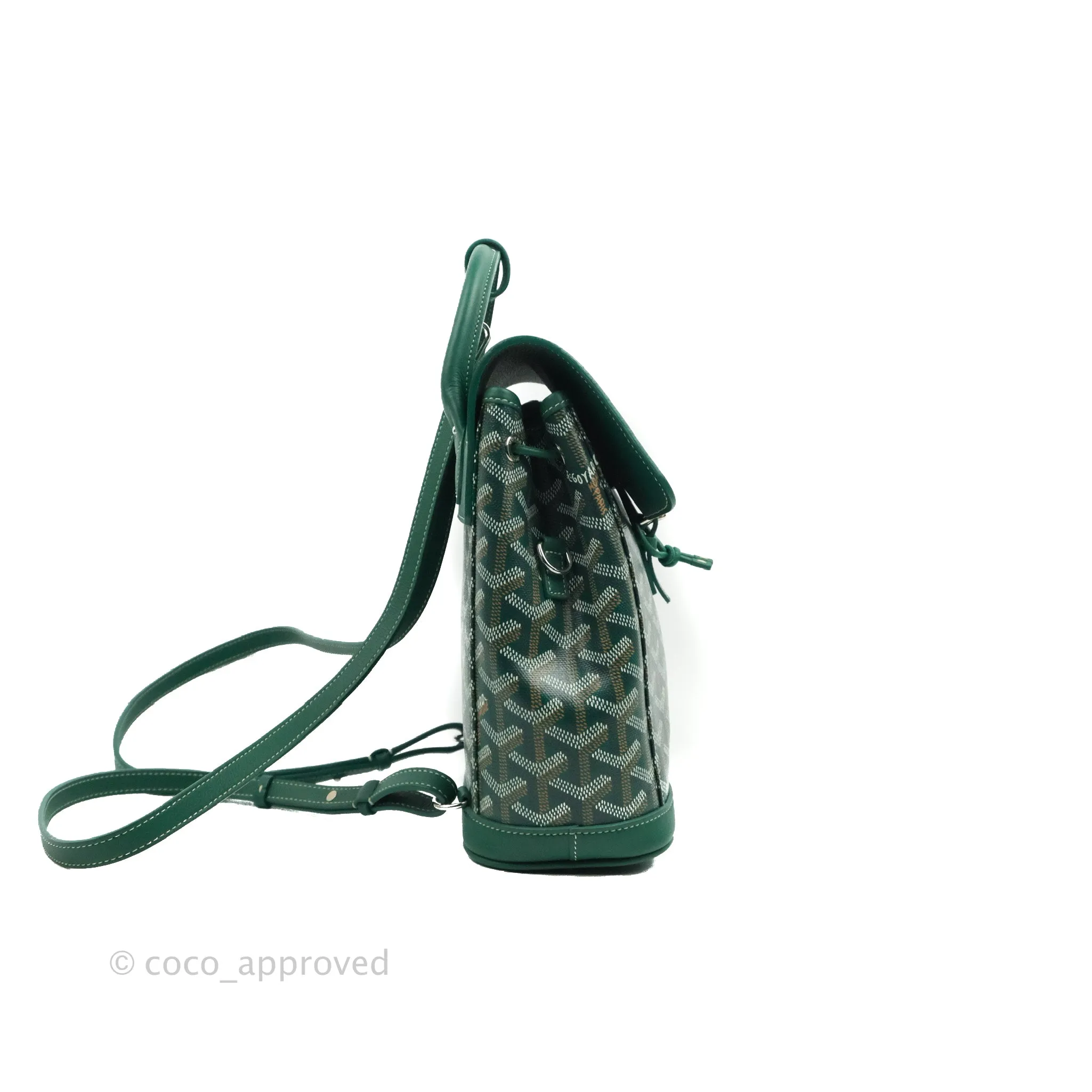 Goyard Mini Alpin Backpack Green Goyardine Calfskin